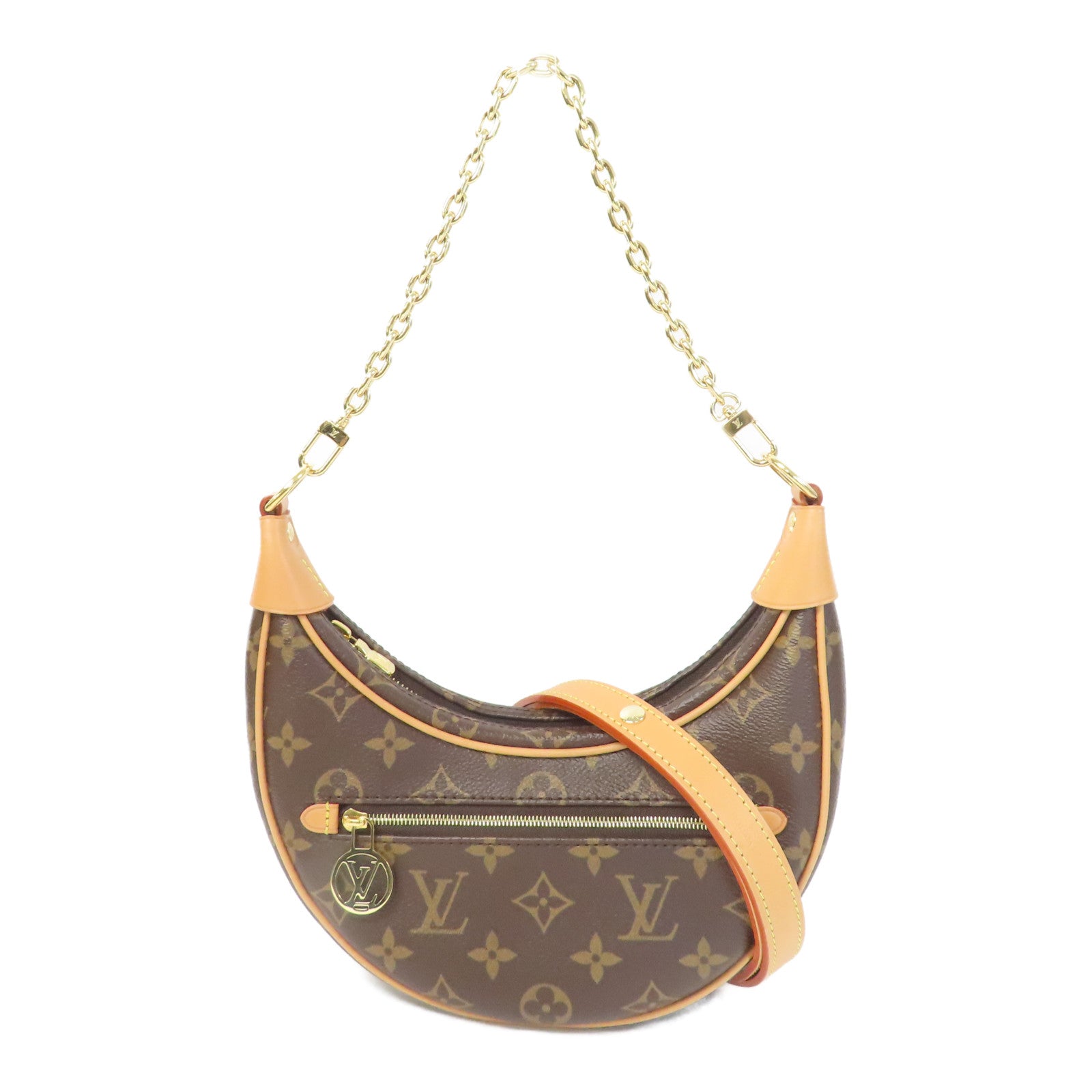 LOUIS VUITTON Monogram Loop金扣肩背袋啡色