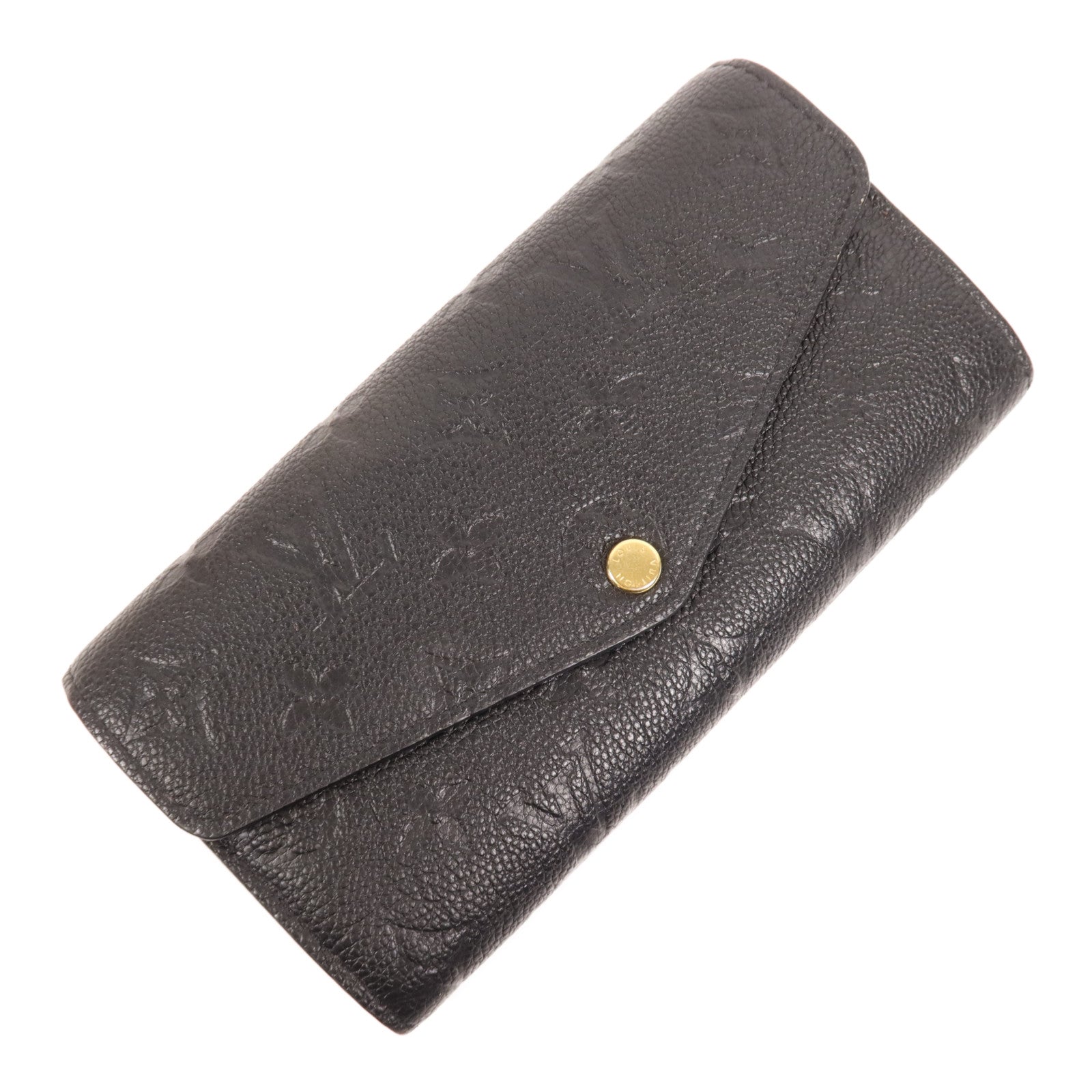 LOUIS VUITTON Monogram Empreinte Sarah Wallet金扣長錢包