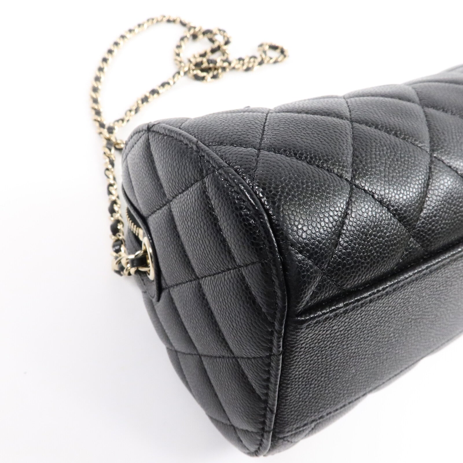CHANEL 牛皮皮革Boston Bag手挽肩背兩用袋