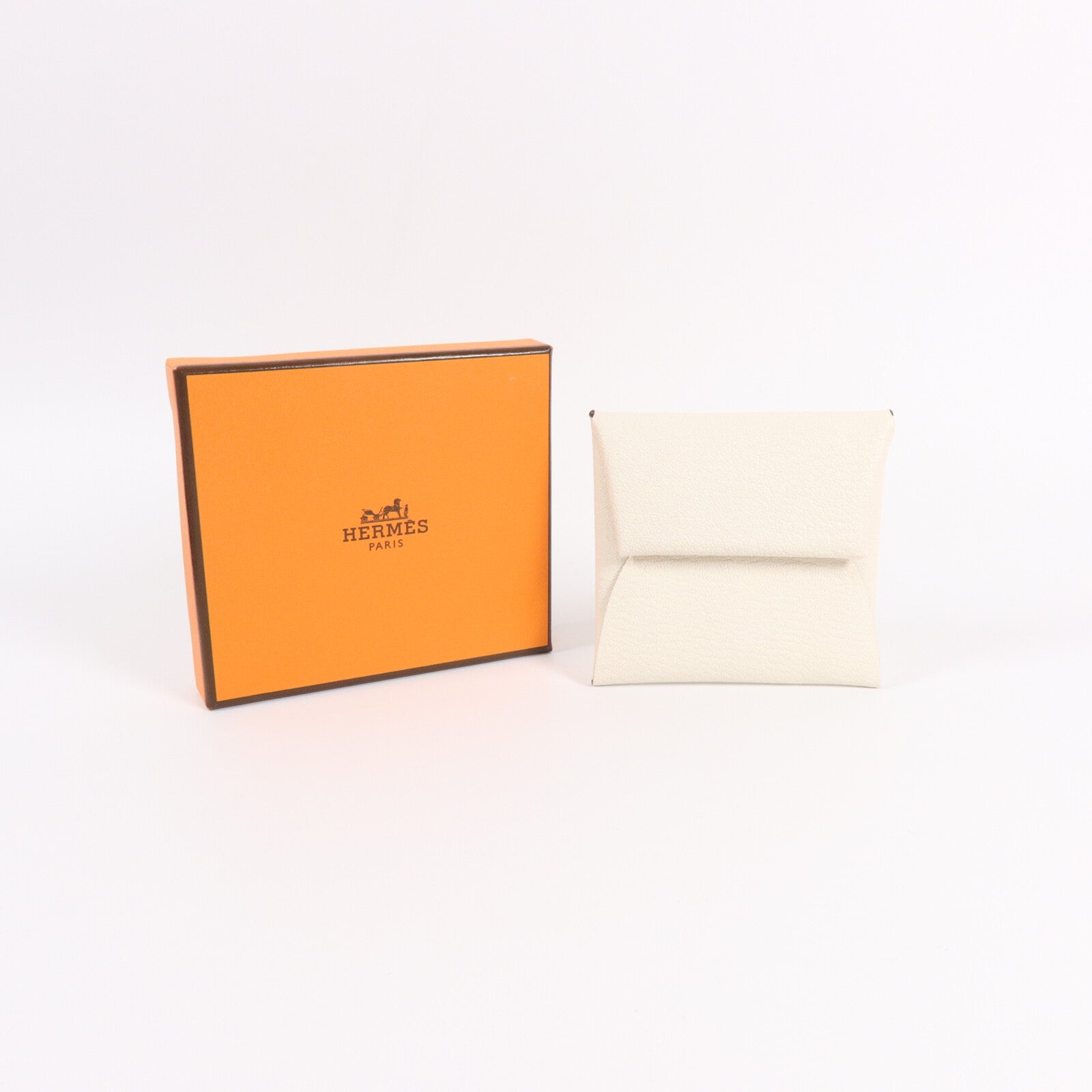 HERMES Chevre皮革Bastia Change Purse零錢包Nata