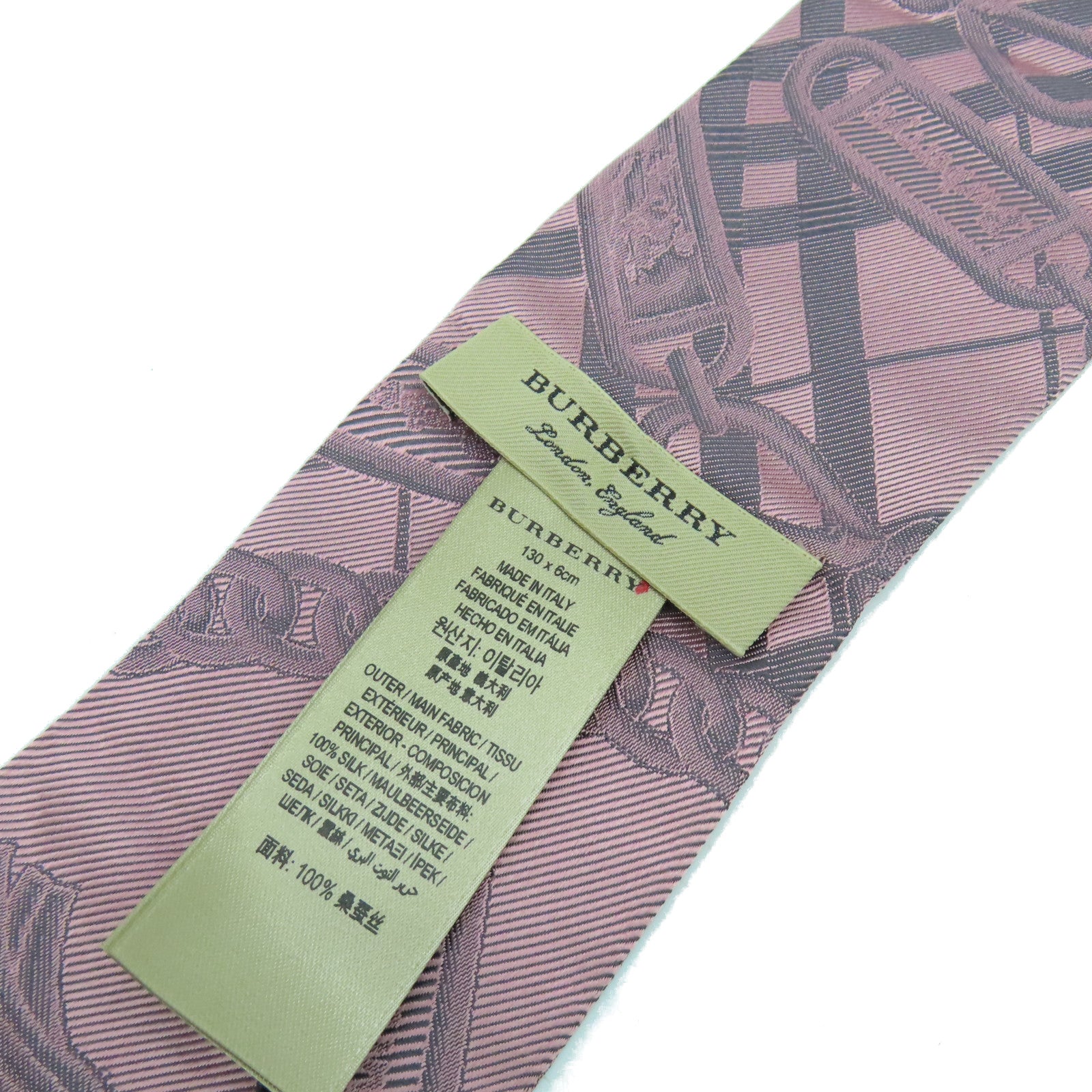 BURBERRY 【激減優惠】絲質Scarf金扣絲巾粉紅色