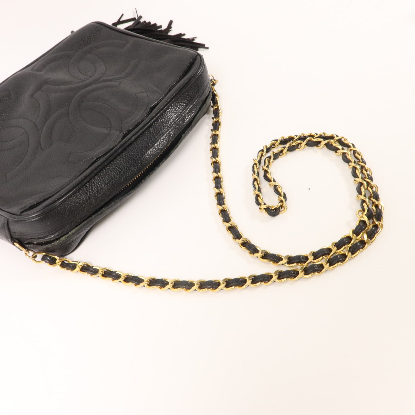 CHANEL 牛皮皮革Vintage Chain Shoulder鏈帶肩背袋