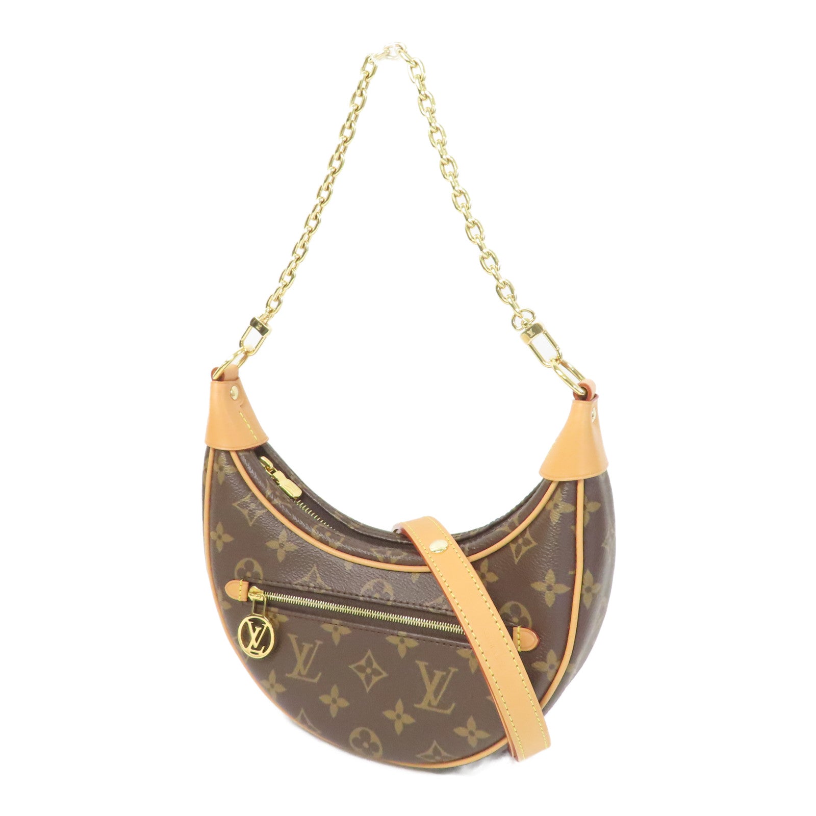 LOUIS VUITTON Monogram Loop金扣肩背袋啡色
