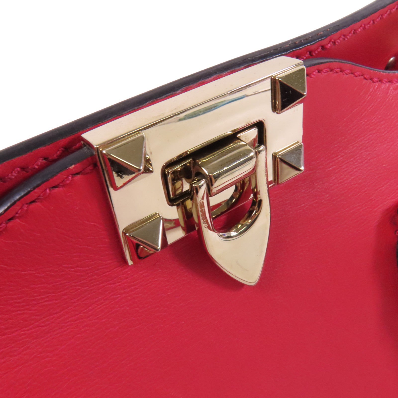 Valentino 牛皮皮革Rockstud金扣手挽肩背兩用袋