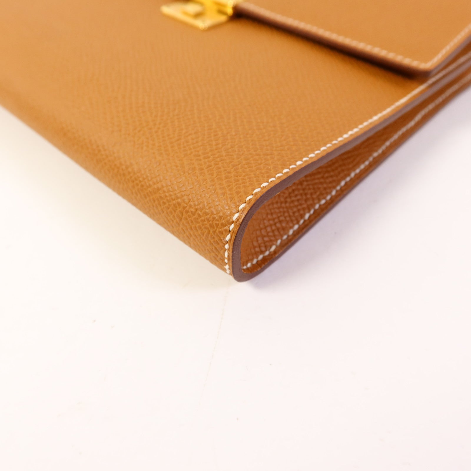 HERMES Epsom皮革Clic 16金扣肩背袋Gold