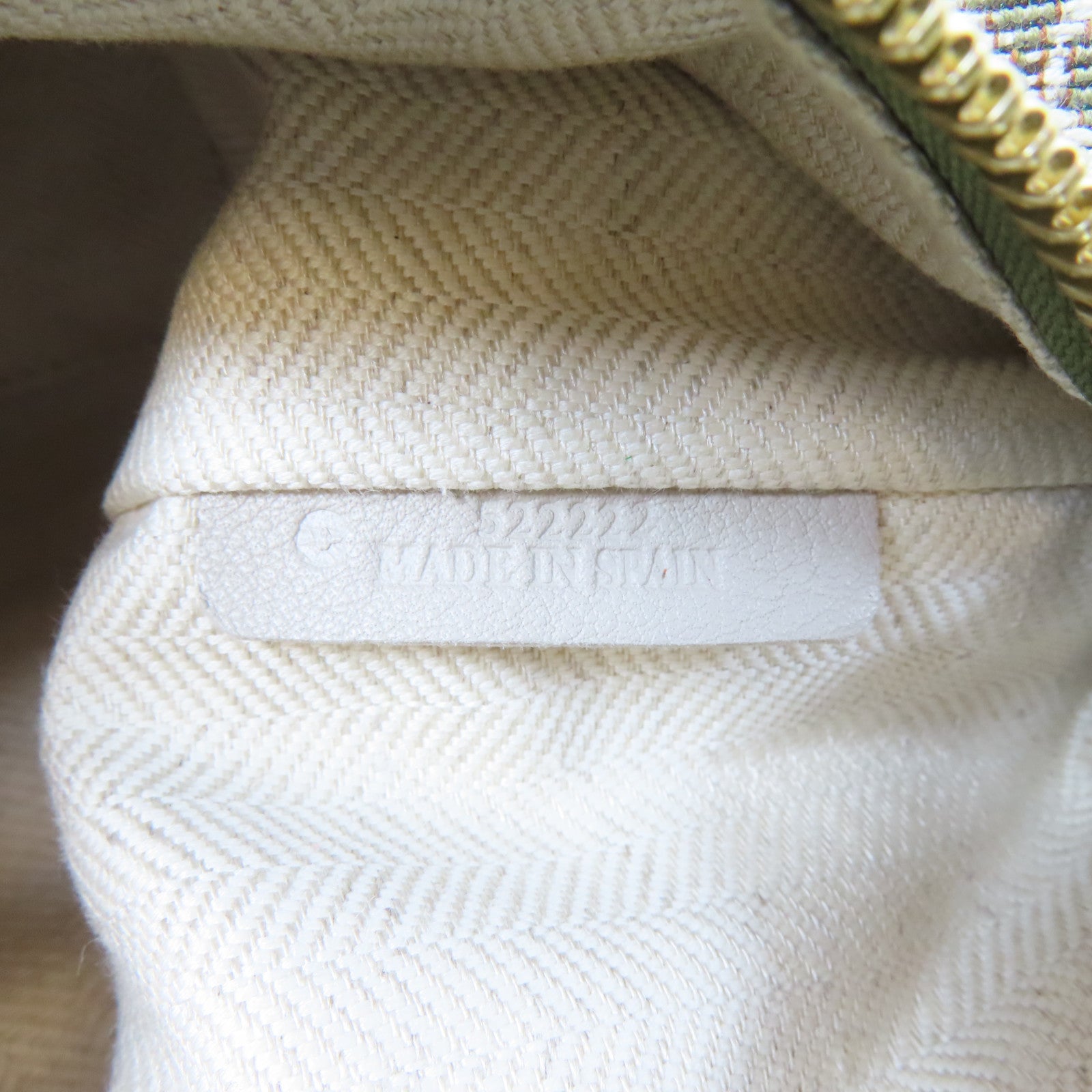 LOEWE 帆布Cubi Hand Bag金扣手挽袋綠色