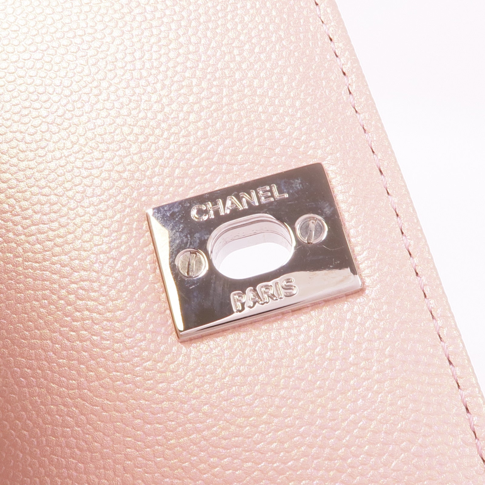 CHANEL 牛皮皮革Coco Handle Mini銀扣手挽肩背兩用袋