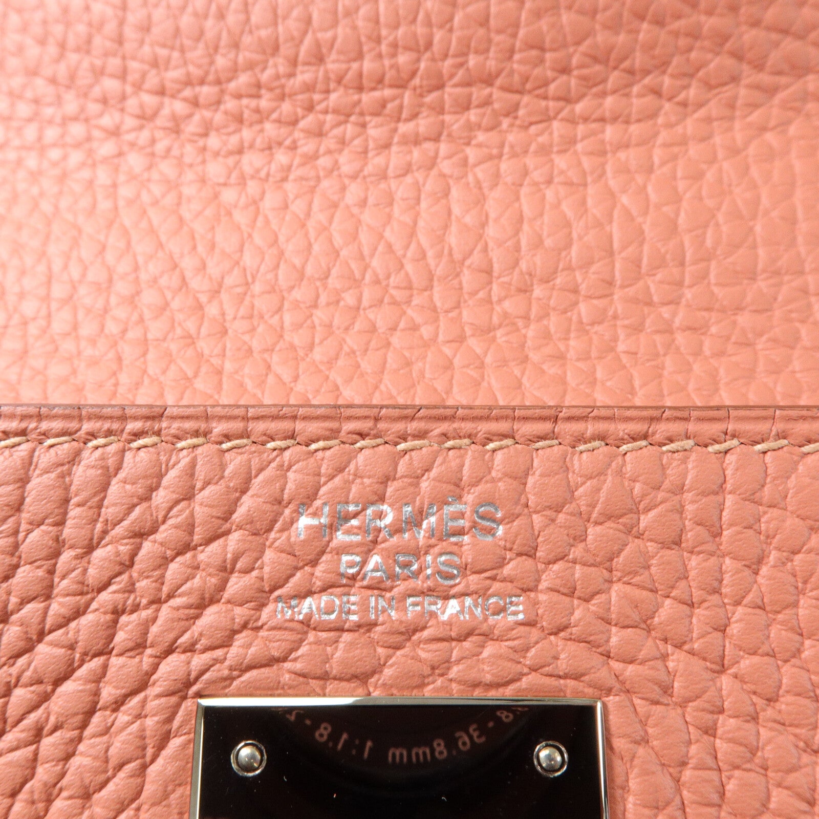 HERMES Clemence皮革Kelly 32手挽肩背兩用袋Rose Tes