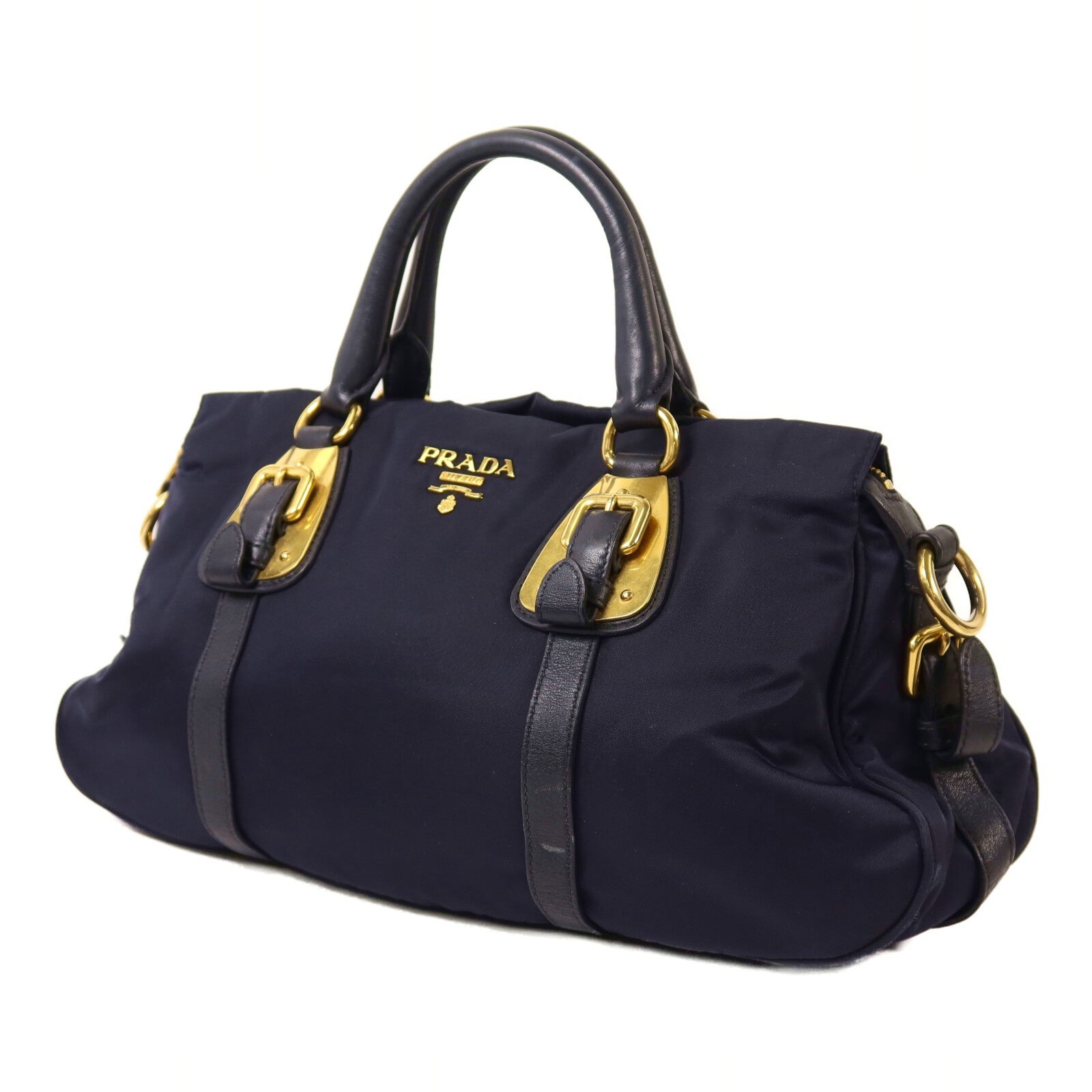 PRADA 尼龍2 Way Shoulder Bag金扣手挽肩背兩用袋