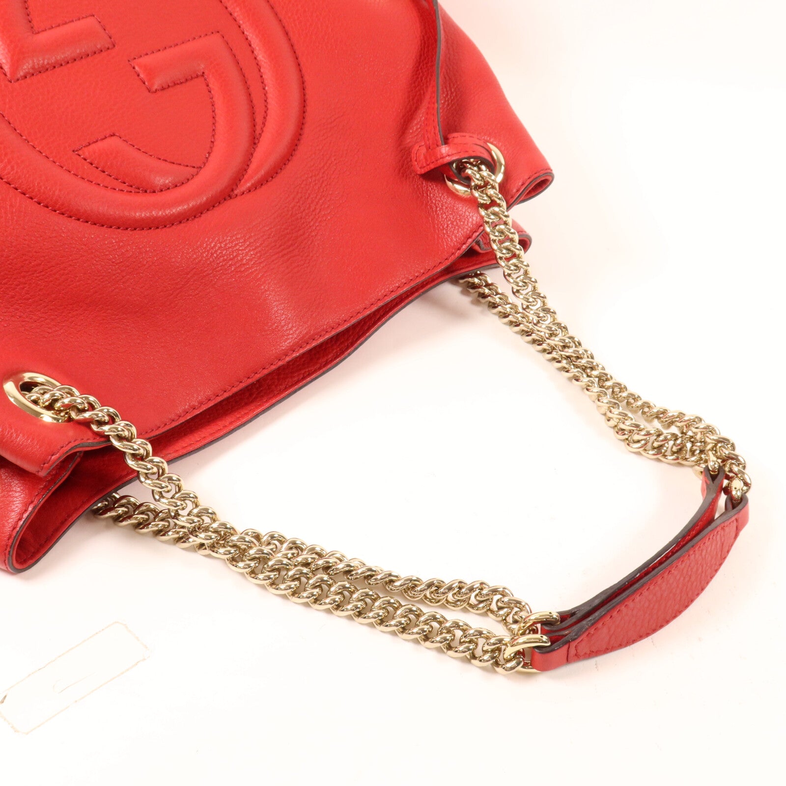 GUCCI 牛皮皮革Soho Chain Shoulder鏈帶肩背袋