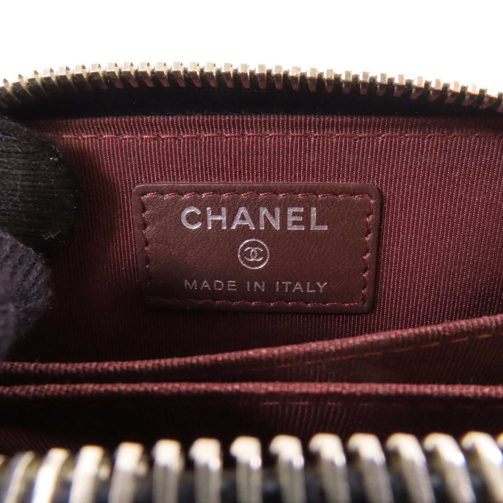 CHANEL 羊皮皮革Card/Coin Case銀扣零錢包/卡片套