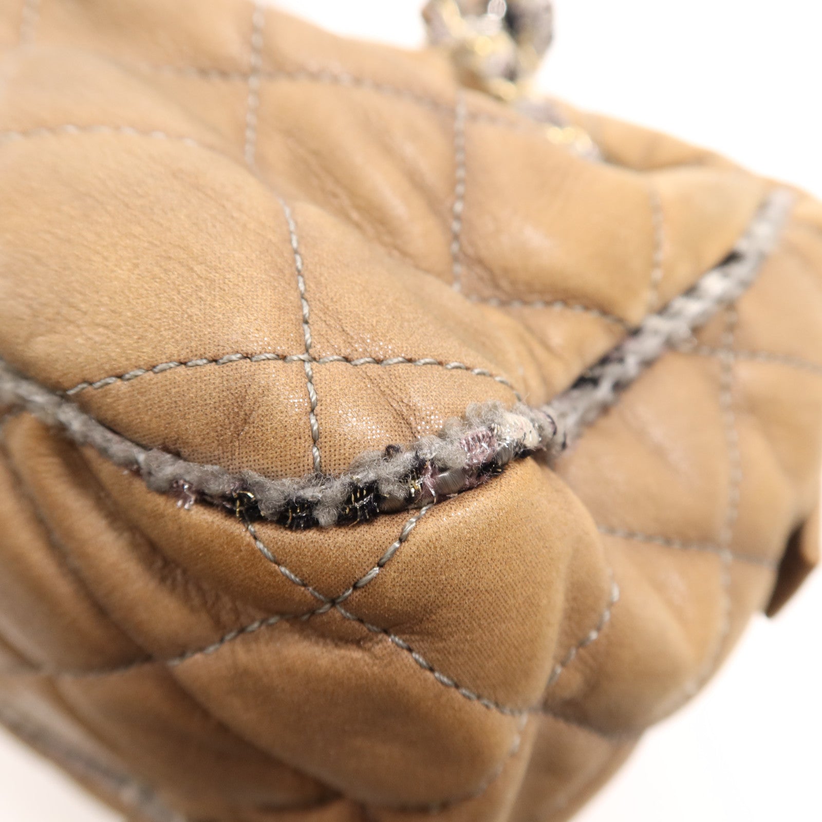 CHANEL 牛皮皮革Chain Shoulder Bag金扣鏈帶手挽肩背兩用袋