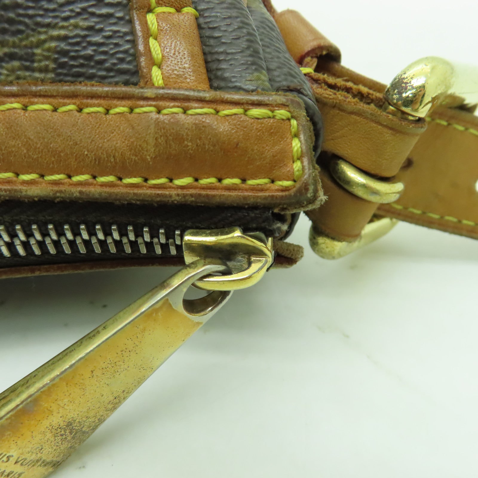 LOUIS VUITTON 【清倉大減價】Monogram Tulum GM金扣肩背袋棕色