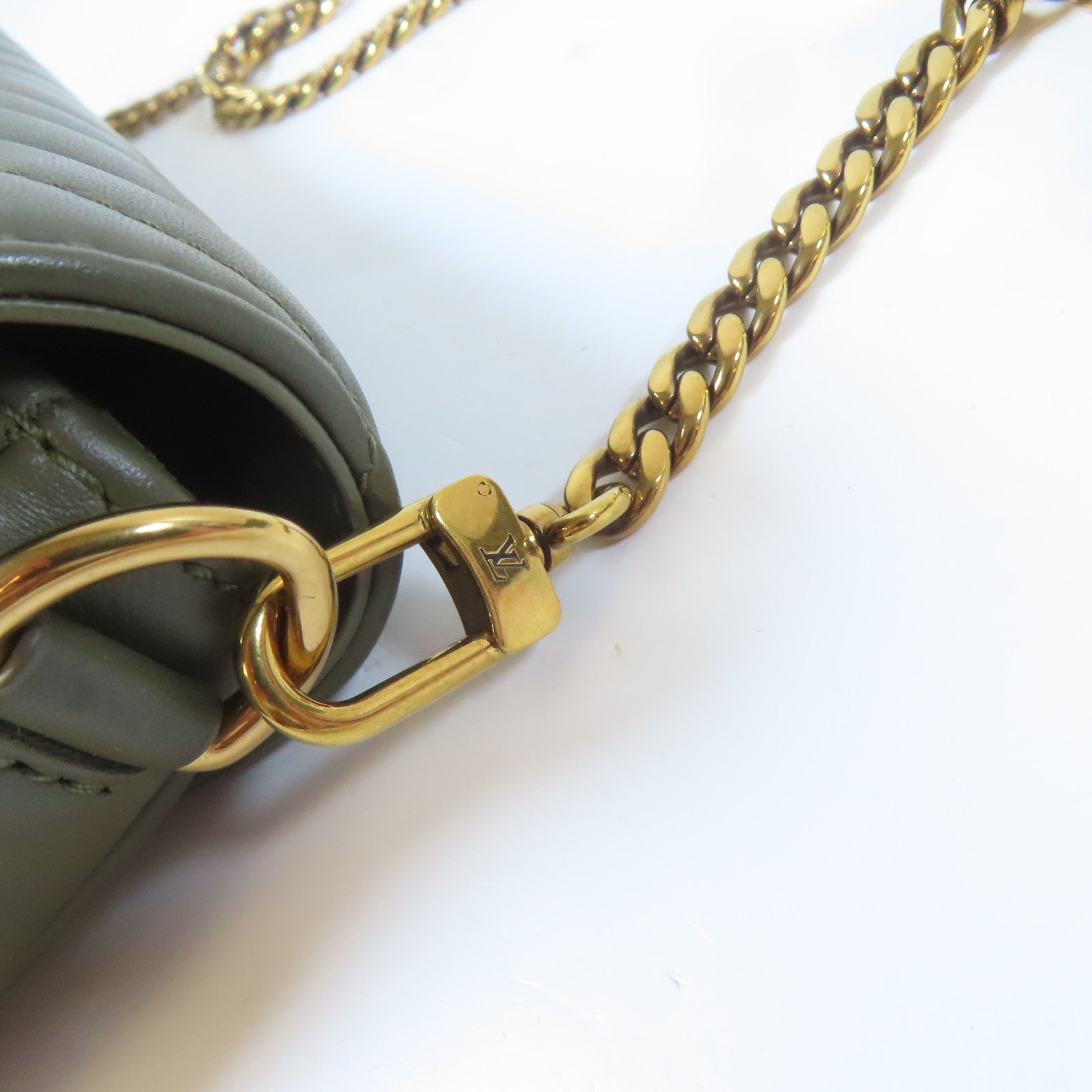 LOUIS VUITTON 牛皮皮革New Wave Multi Pochette金扣手挽肩背兩用袋綠色