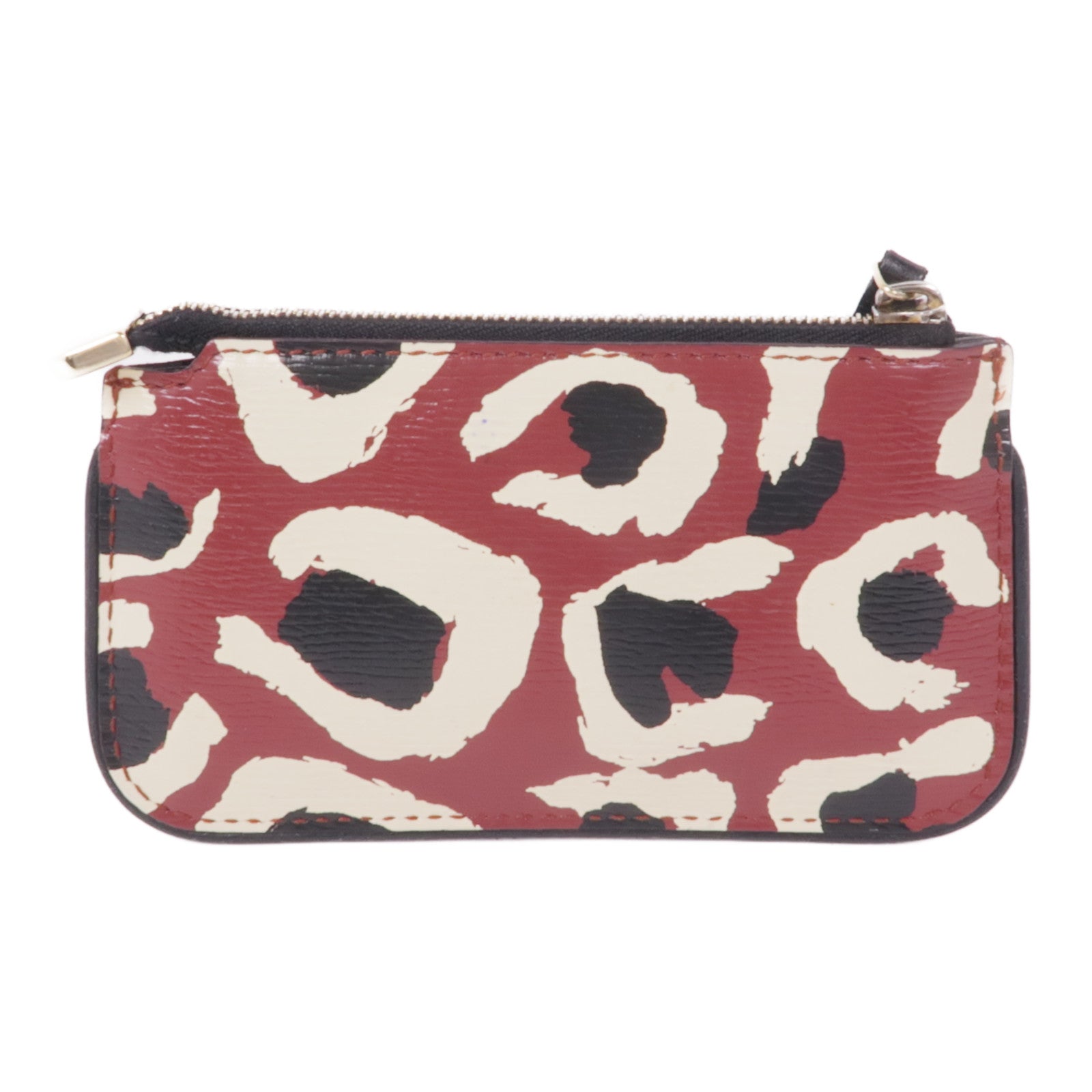 GUCCI GG GHW Key Coin Case 233183 Coated Canvas Red White Black