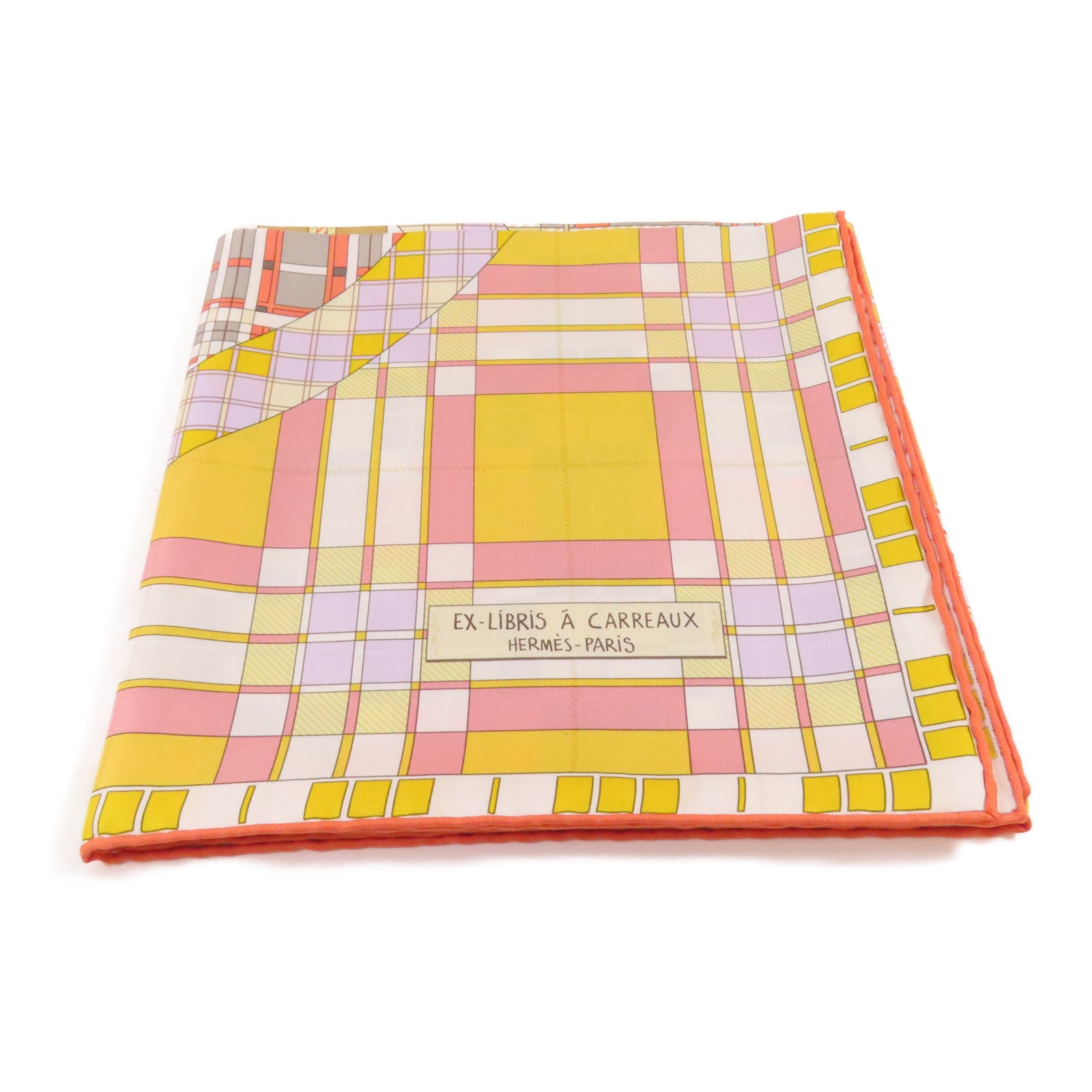 HERMES 絲質Scarf 90x90絲巾橙色