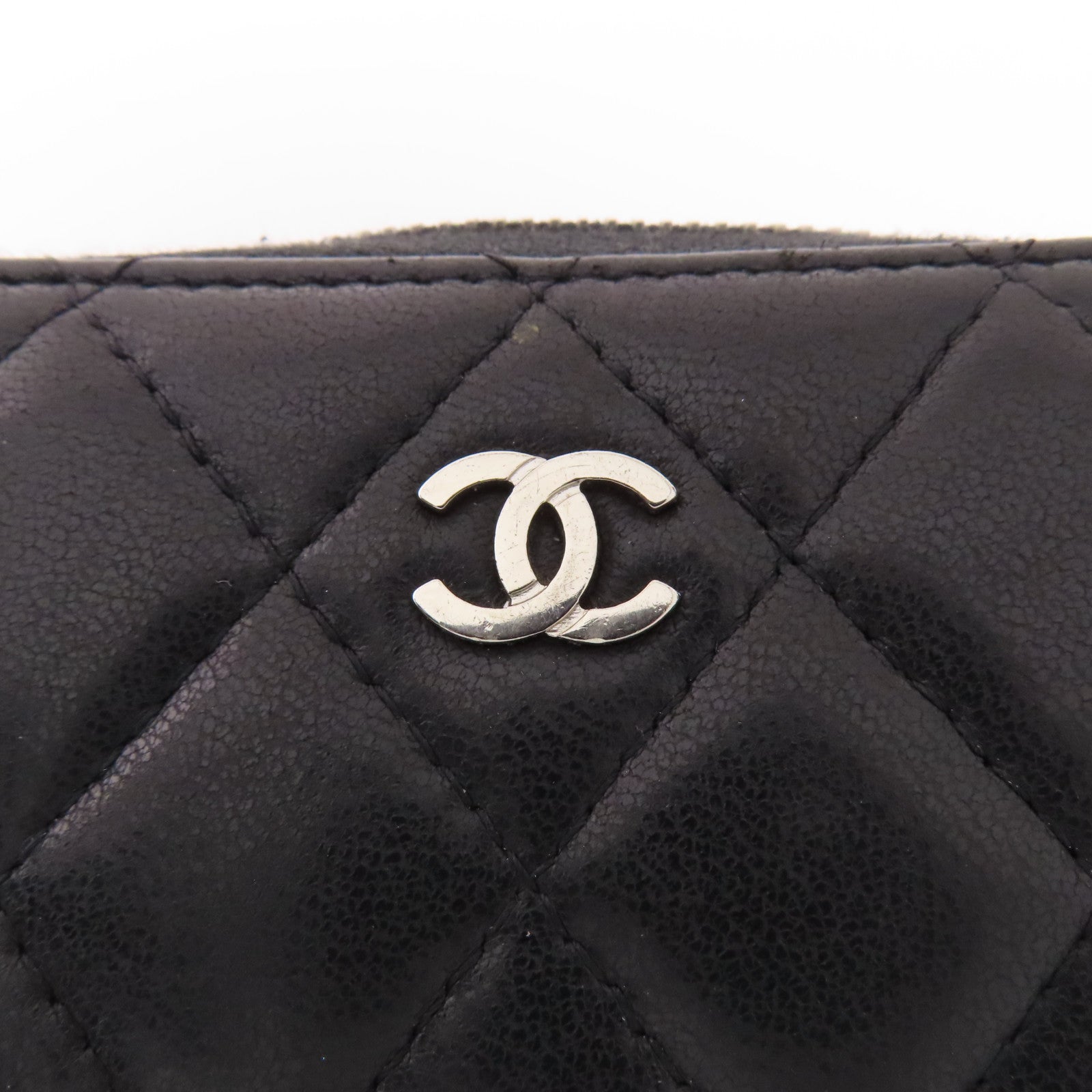 CHANEL 羊皮皮革Card/Coin Case銀扣零錢包/卡片套