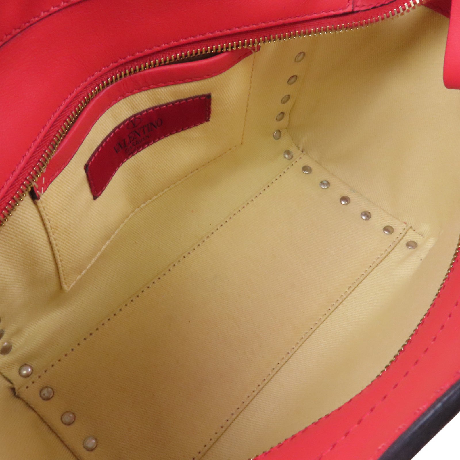 Valentino 牛皮皮革Rockstud金扣手挽肩背兩用袋