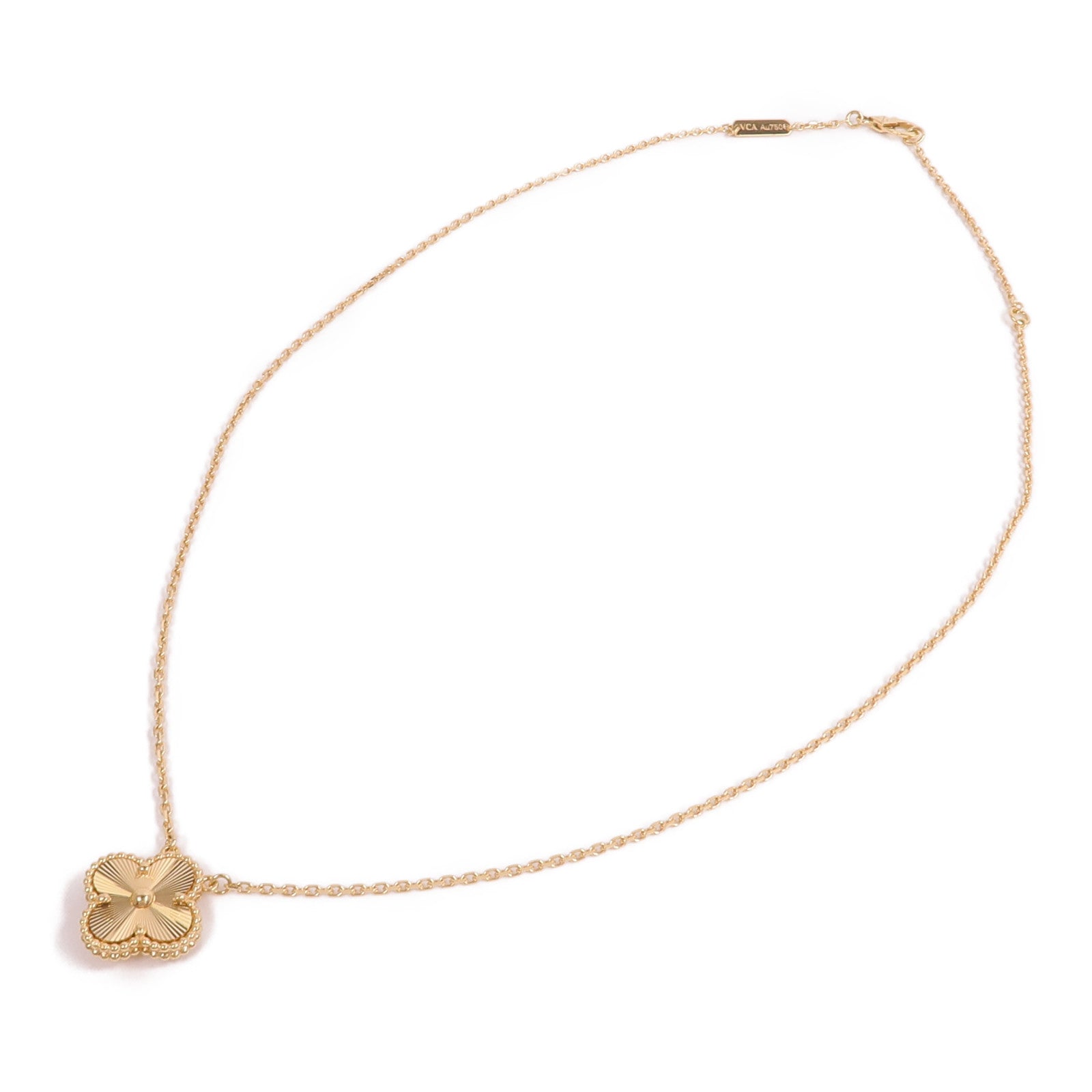 Van Cleef & Arpels 18K黃金Vintage Alhambra Pendant項鍊