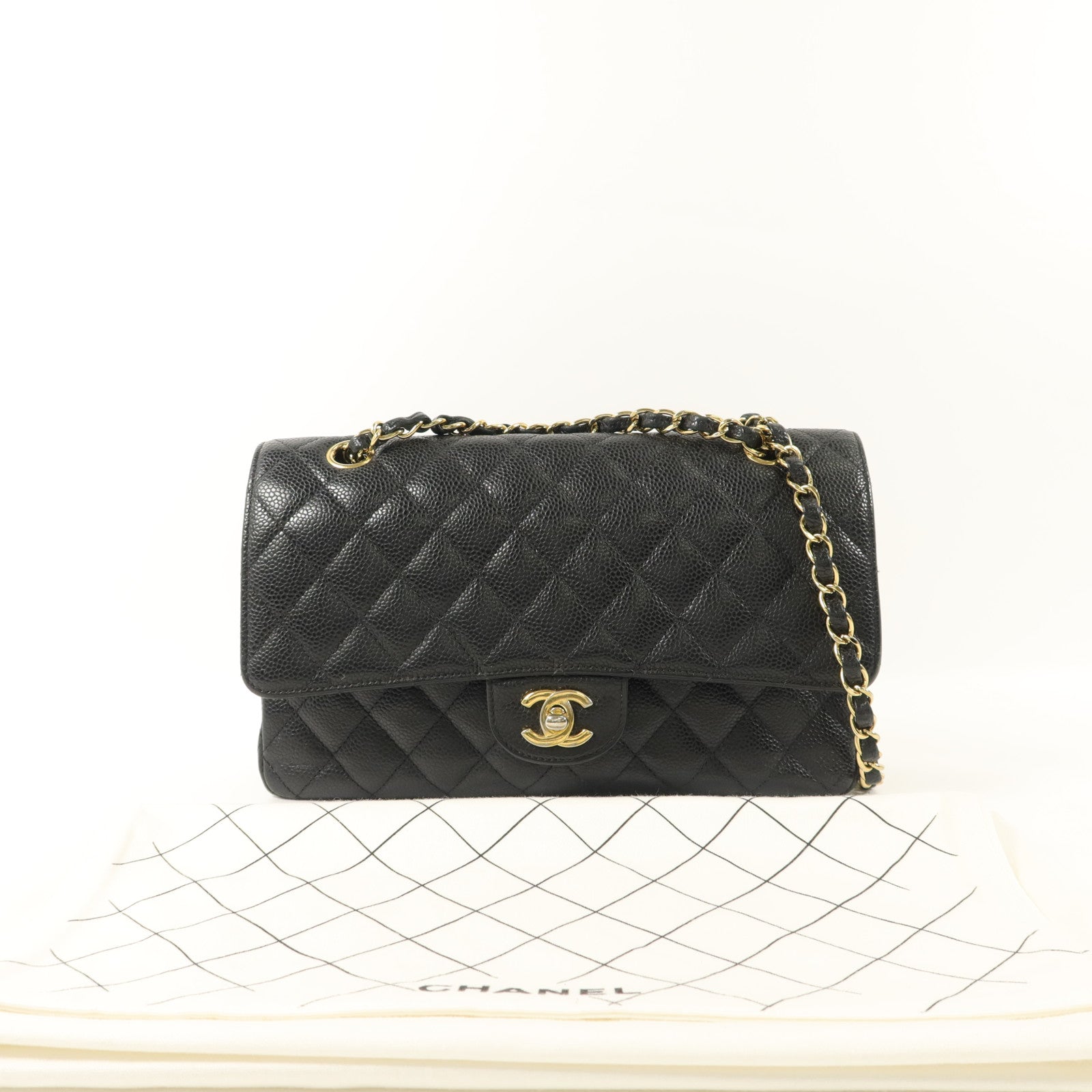CHANEL 牛皮皮革Classis 25鏈帶肩背袋