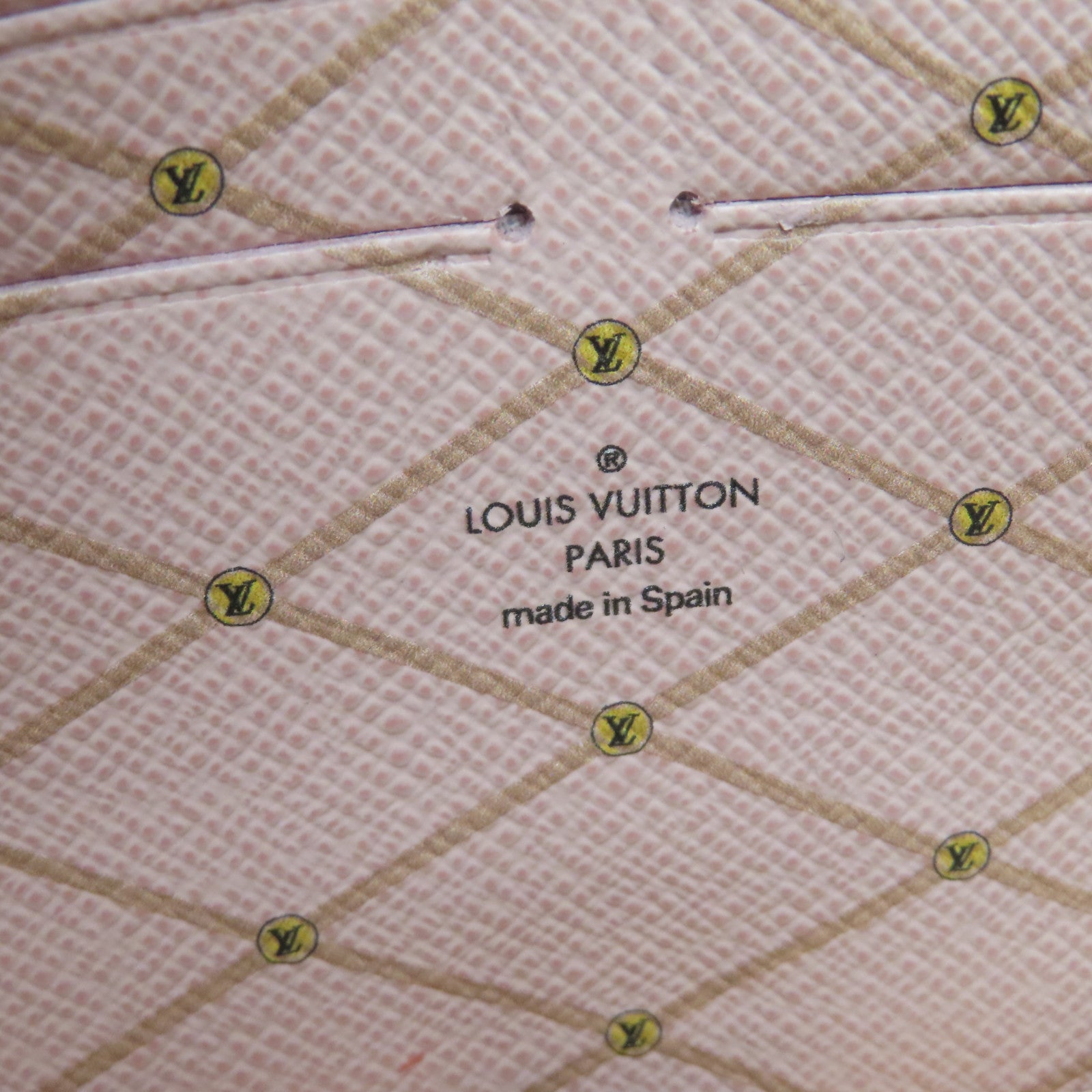 LOUIS VUITTON Damier Azur Pochette Weekend金扣鏈帶肩背袋粉紅色