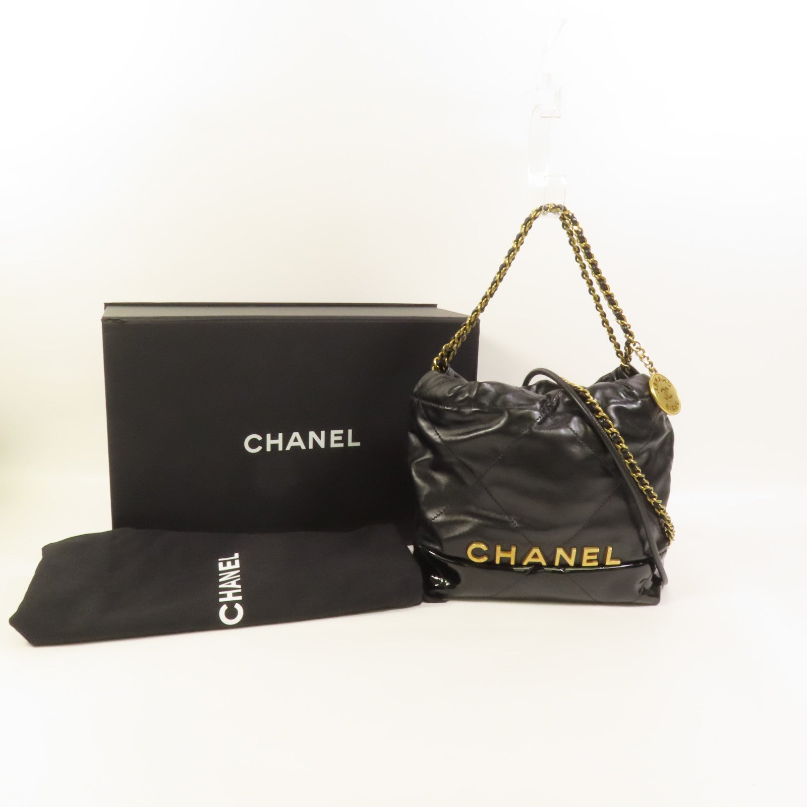 CHANEL Chanel 22 Mini金扣手挽肩背兩用袋