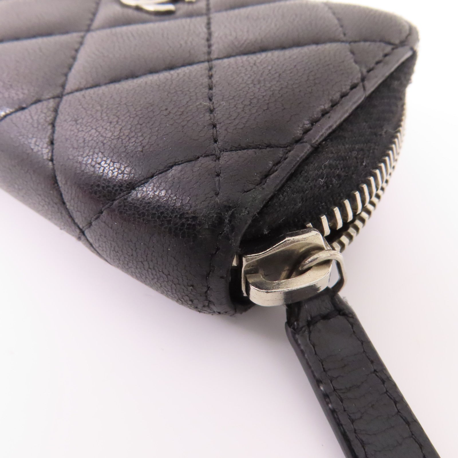 CHANEL 羊皮皮革Card/Coin Case銀扣零錢包/卡片套