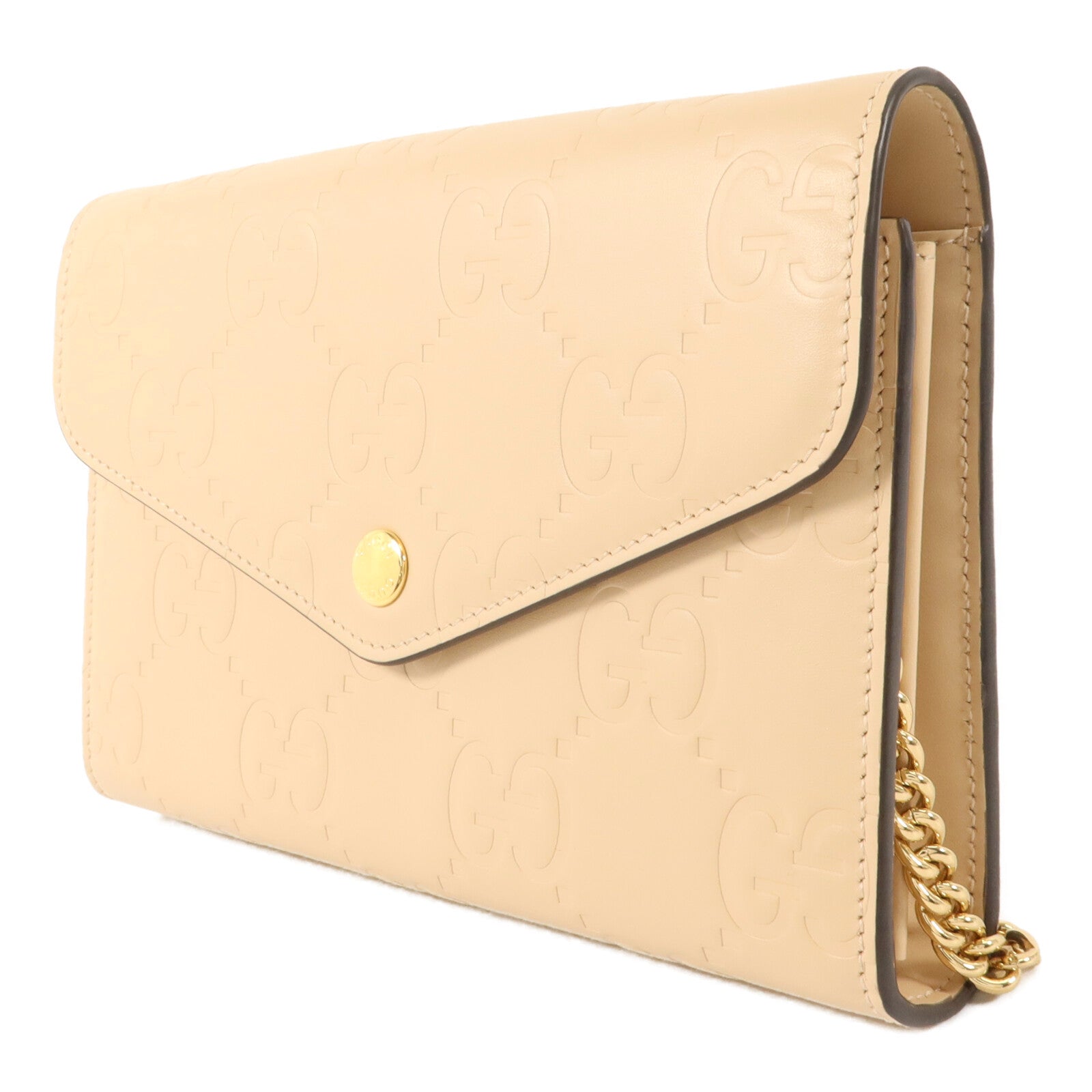 GUCCI 牛皮皮革GG Envelope Wallet on Chain Guccissima鏈帶肩背袋
