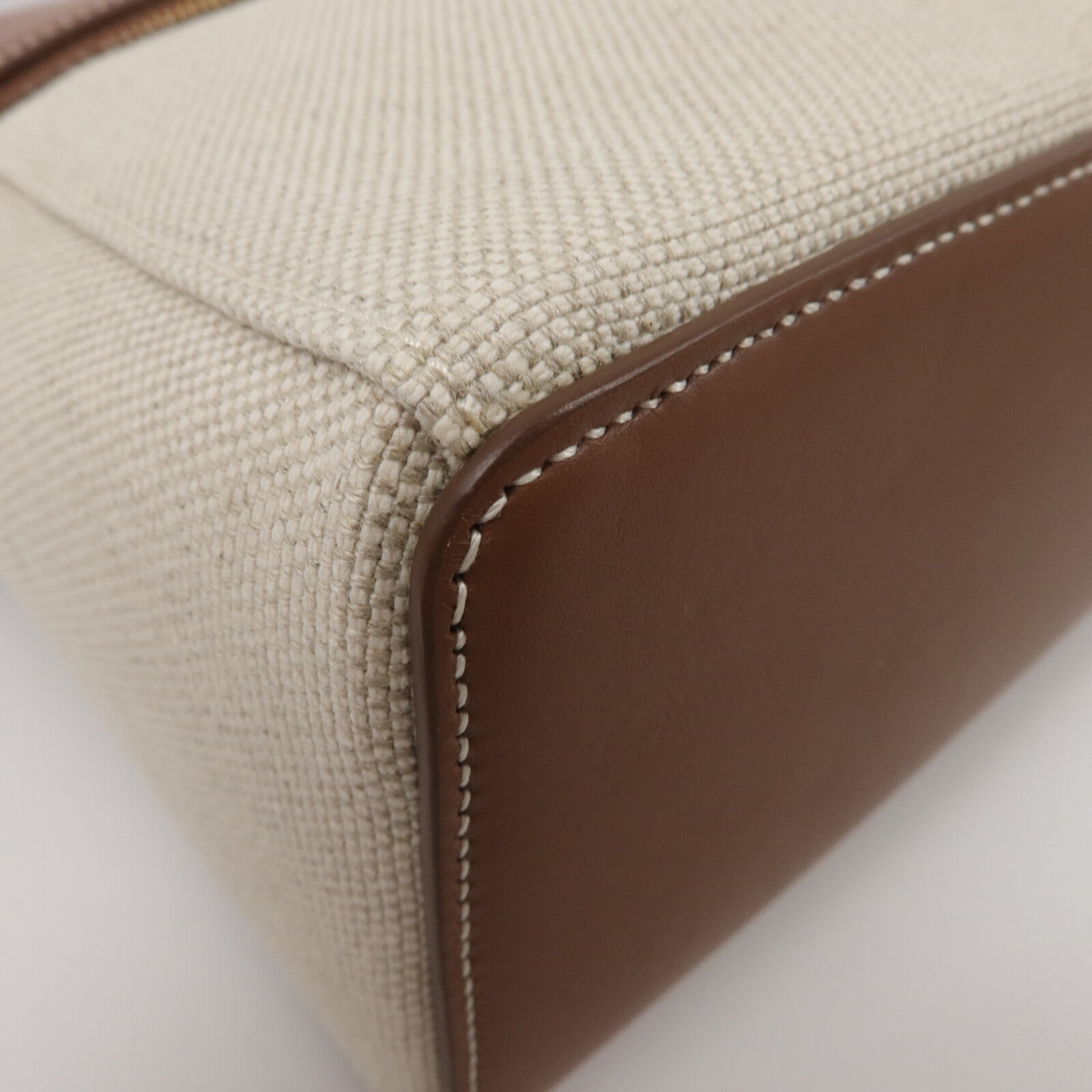 Loro Piana 帆布/牛皮皮革Extra Pocket L27手挽肩背兩用袋