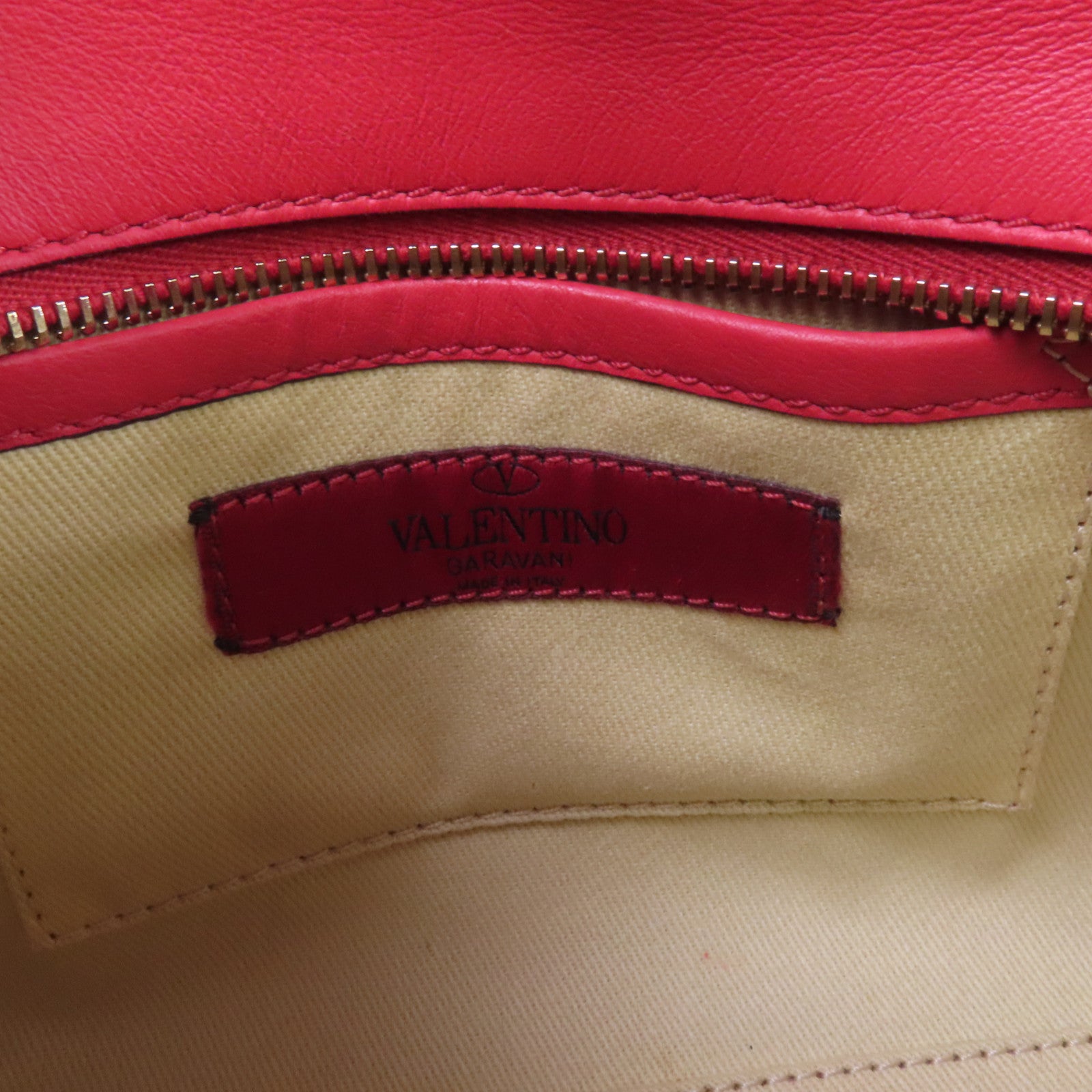 Valentino 牛皮皮革Rockstud金扣手挽肩背兩用袋