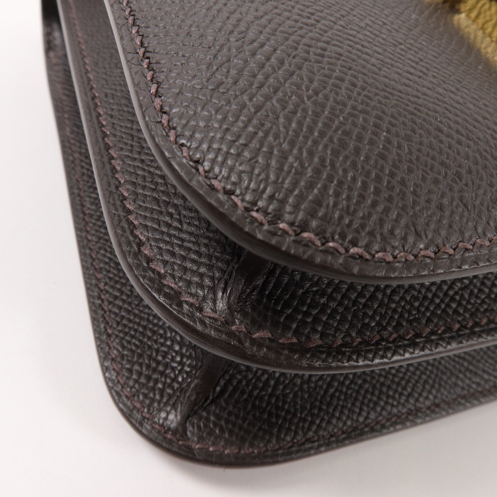 HERMES Epsom皮革Constance Mini III Miroir肩背袋Bai Brun
