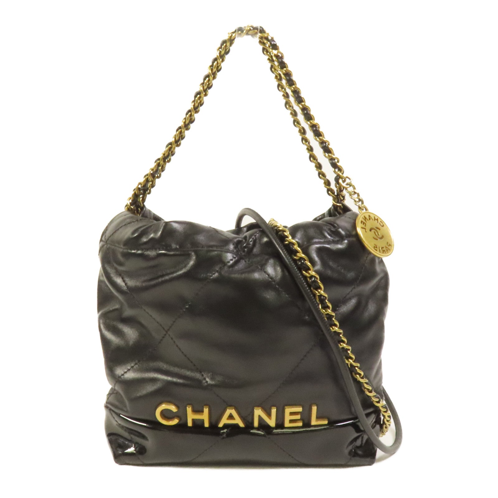CHANEL Chanel 22 Mini金扣手挽肩背兩用袋