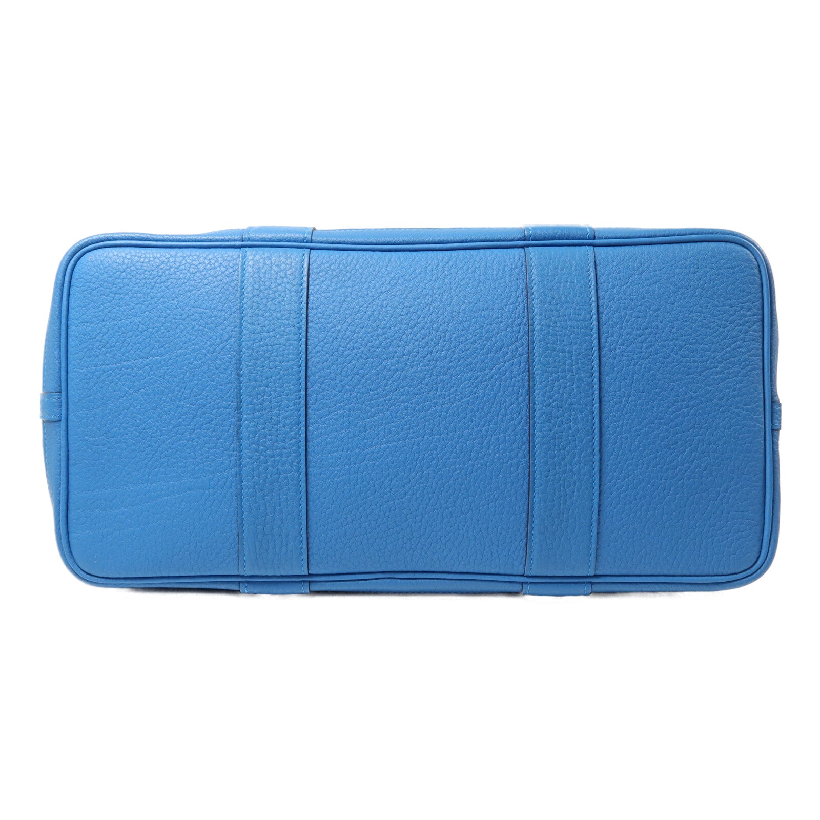 HERMES Negonda皮革Garden Party PM手挽袋Bleu Zanzibar