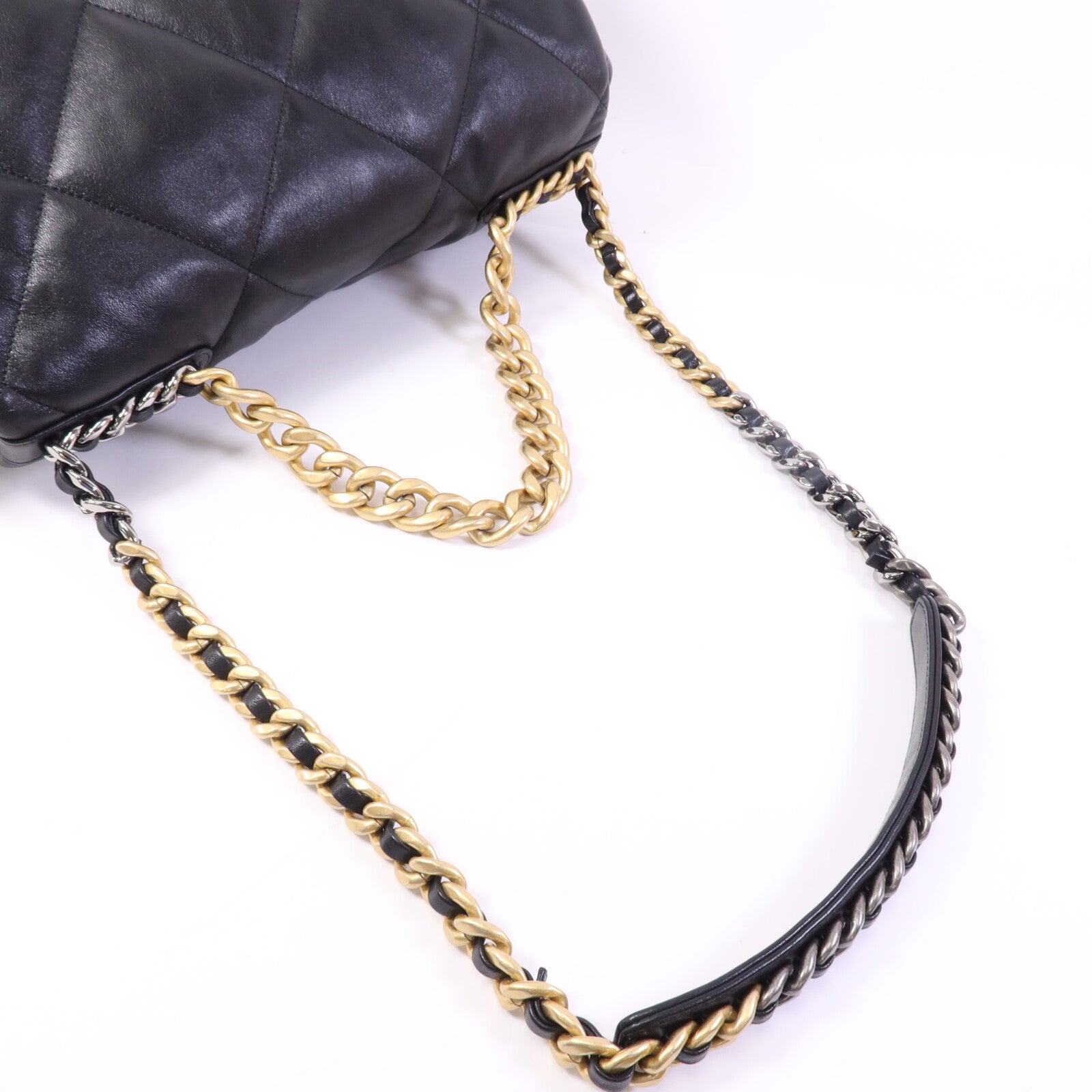 CHANEL 羊皮皮革Chanel 19 Maxi鏈帶肩背袋