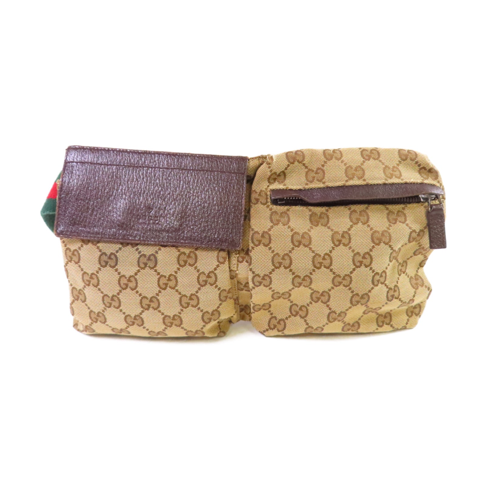 GUCCI 【激減優惠】帆布Waist Bag腰包啡色