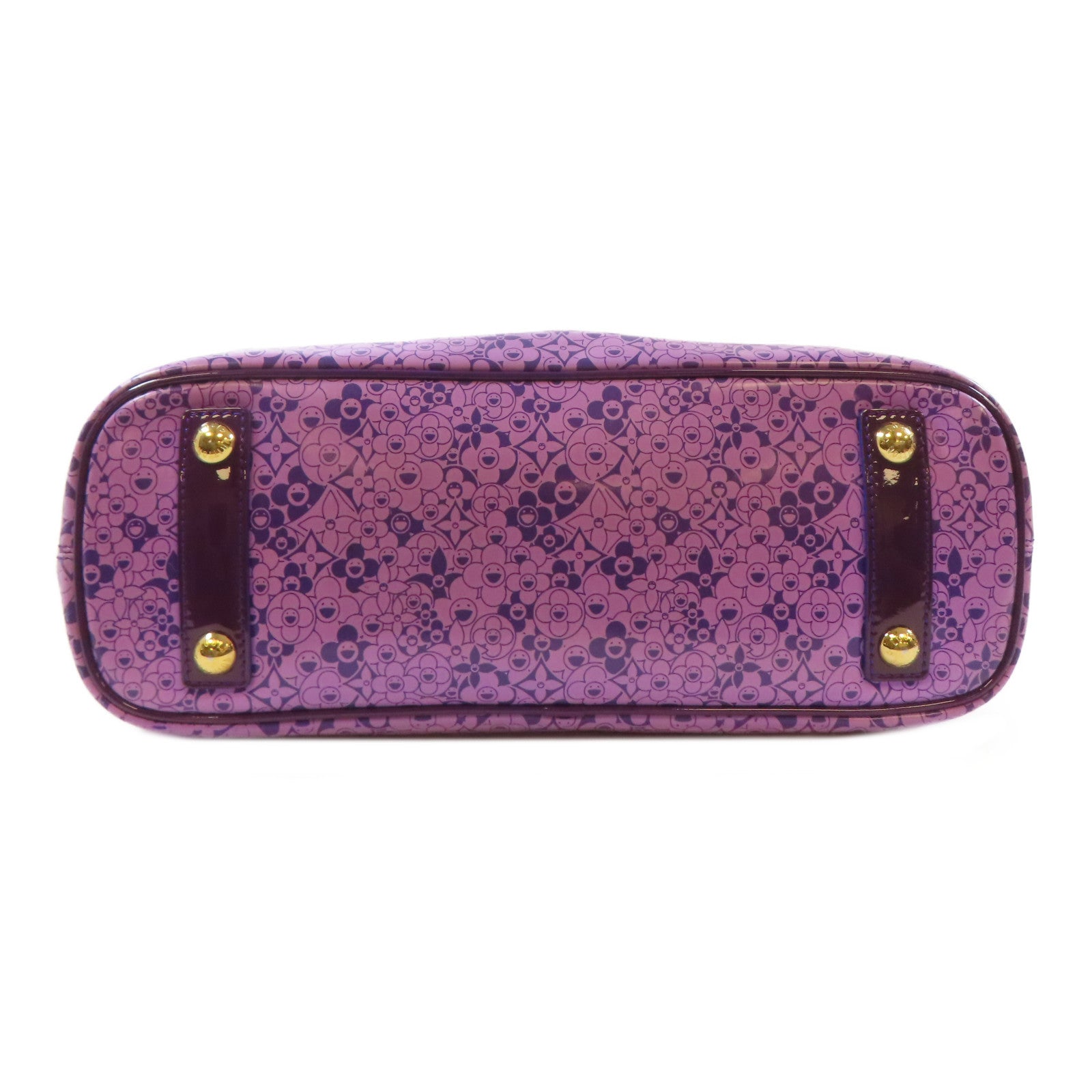 LOUIS VUITTON 【激減優惠】塗層帆布/皮革Cosmic Blossom PM金扣手挽袋紫色