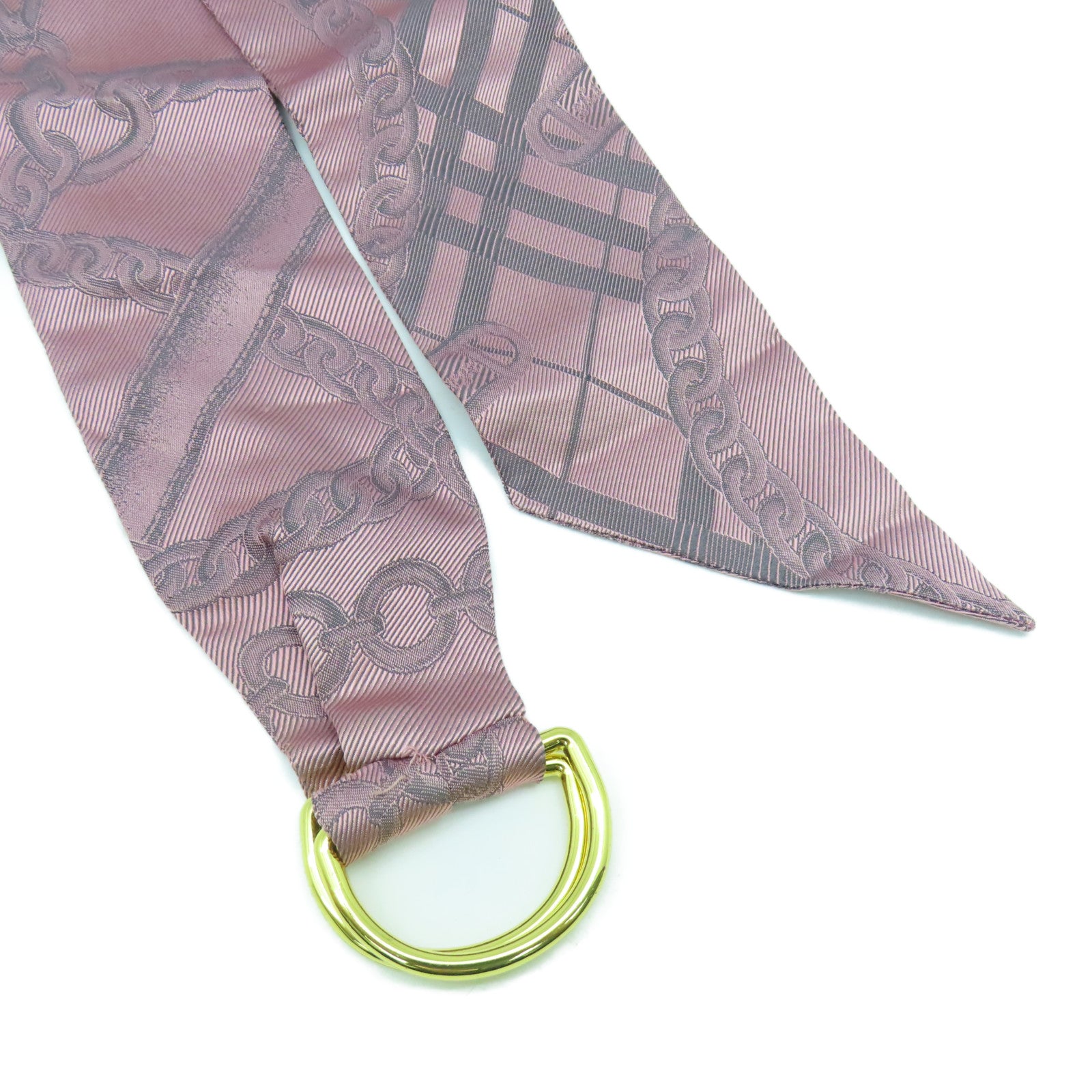 BURBERRY 【激減優惠】絲質Scarf金扣絲巾粉紅色