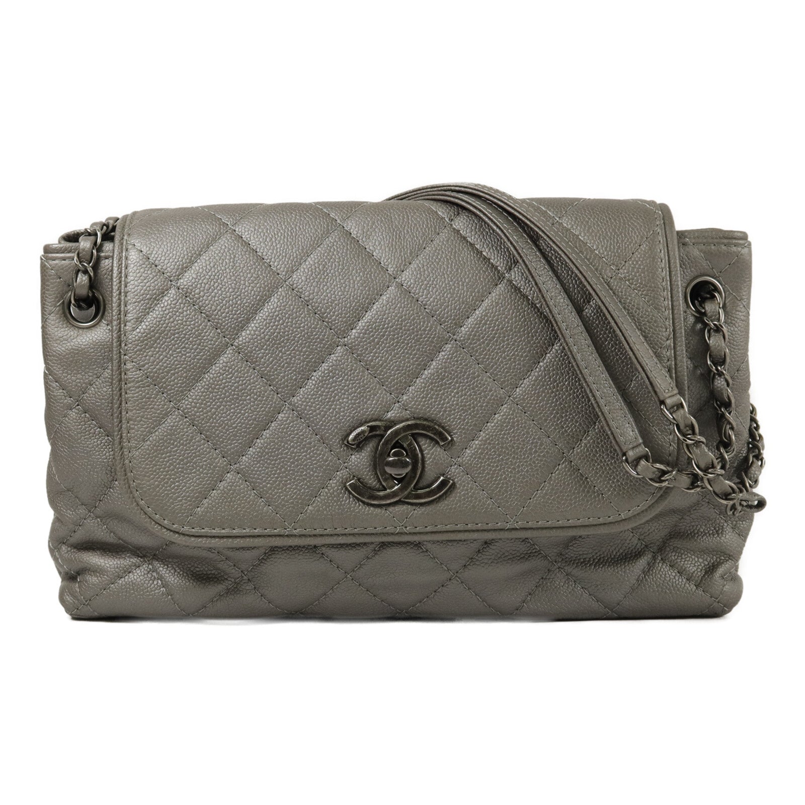 CHANEL 牛皮皮革Chain Shoulder鏈帶肩背袋