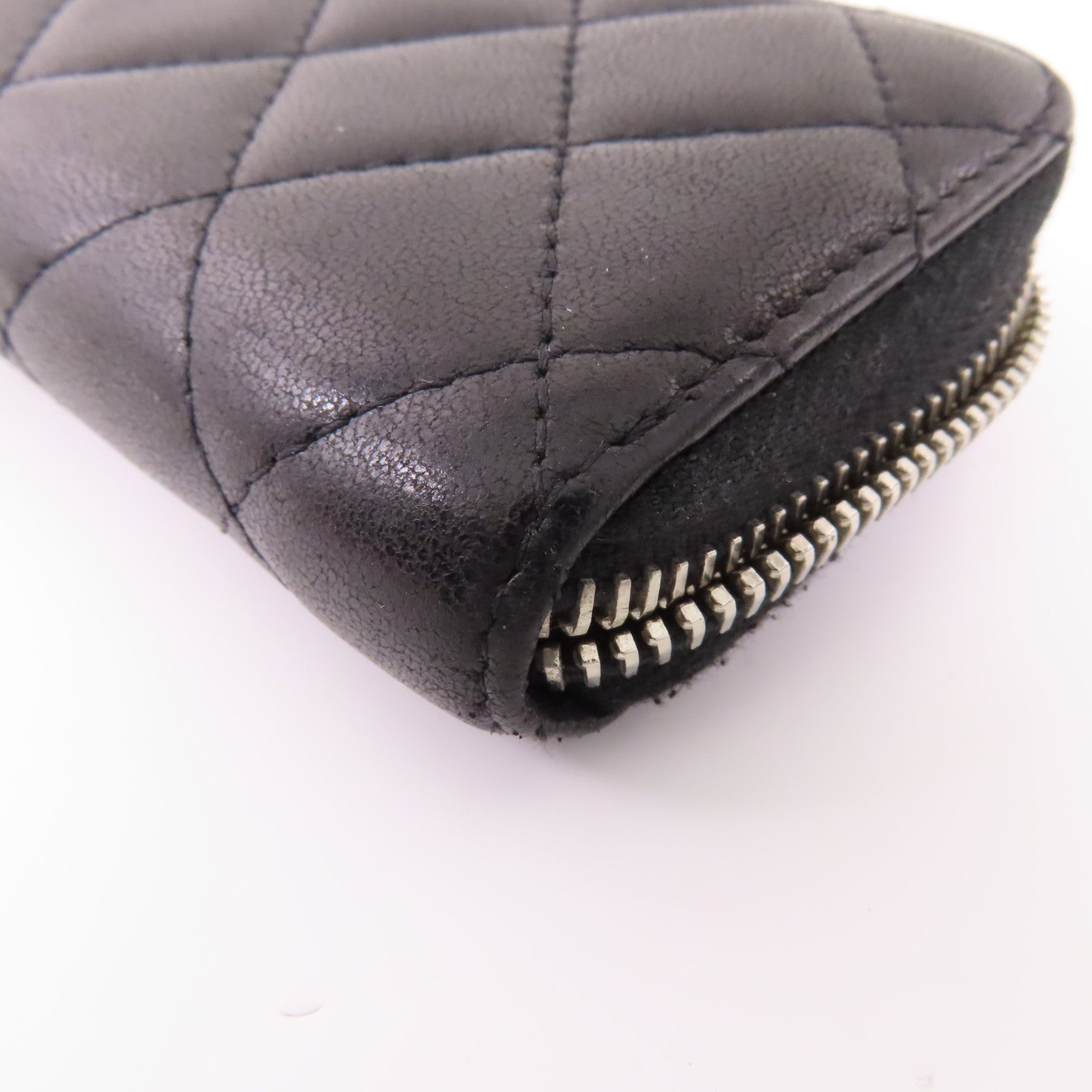 CHANEL 羊皮皮革Card/Coin Case銀扣零錢包/卡片套