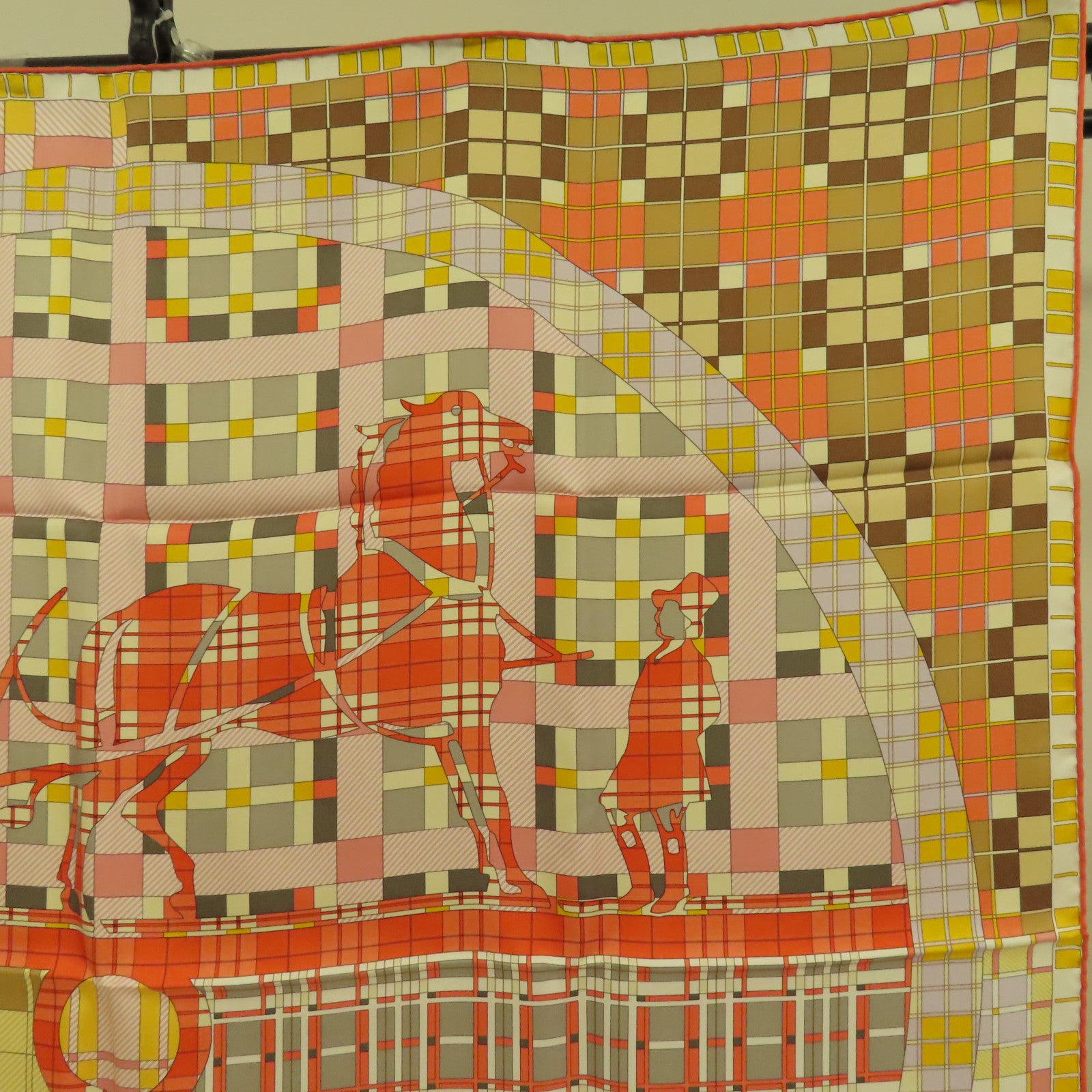 HERMES 絲質Scarf 90x90絲巾橙色