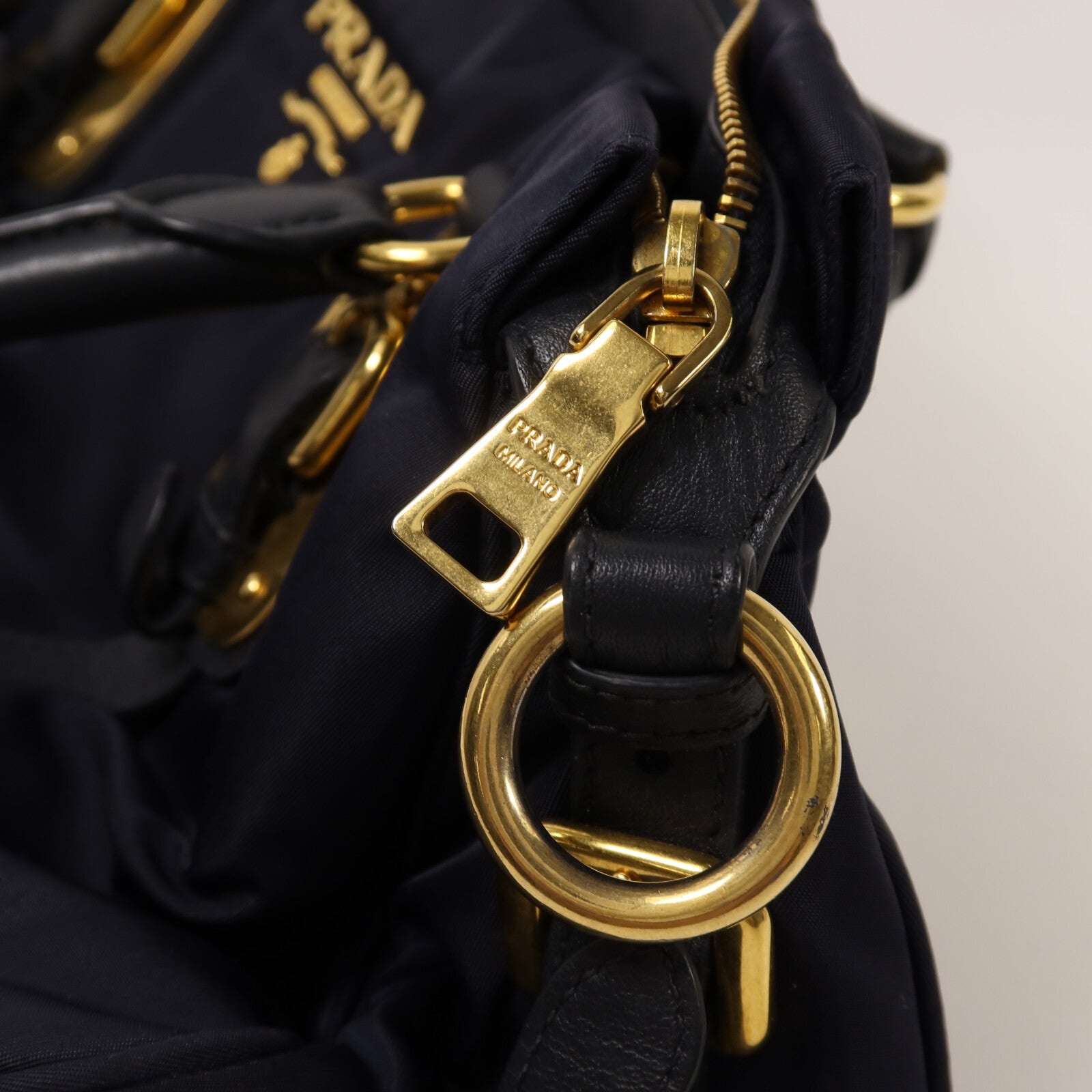 PRADA 尼龍2 Way Shoulder Bag金扣手挽肩背兩用袋