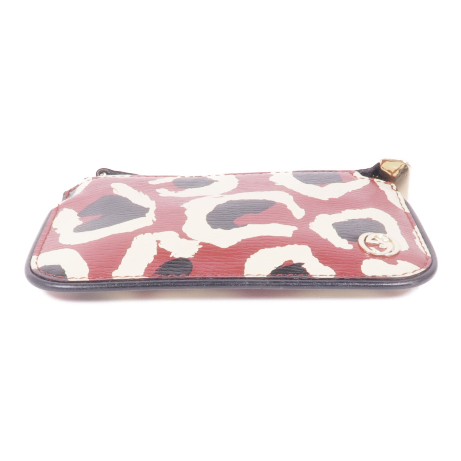 GUCCI 塗層帆布Key/Coin Case金扣鎖匙包/零錢包