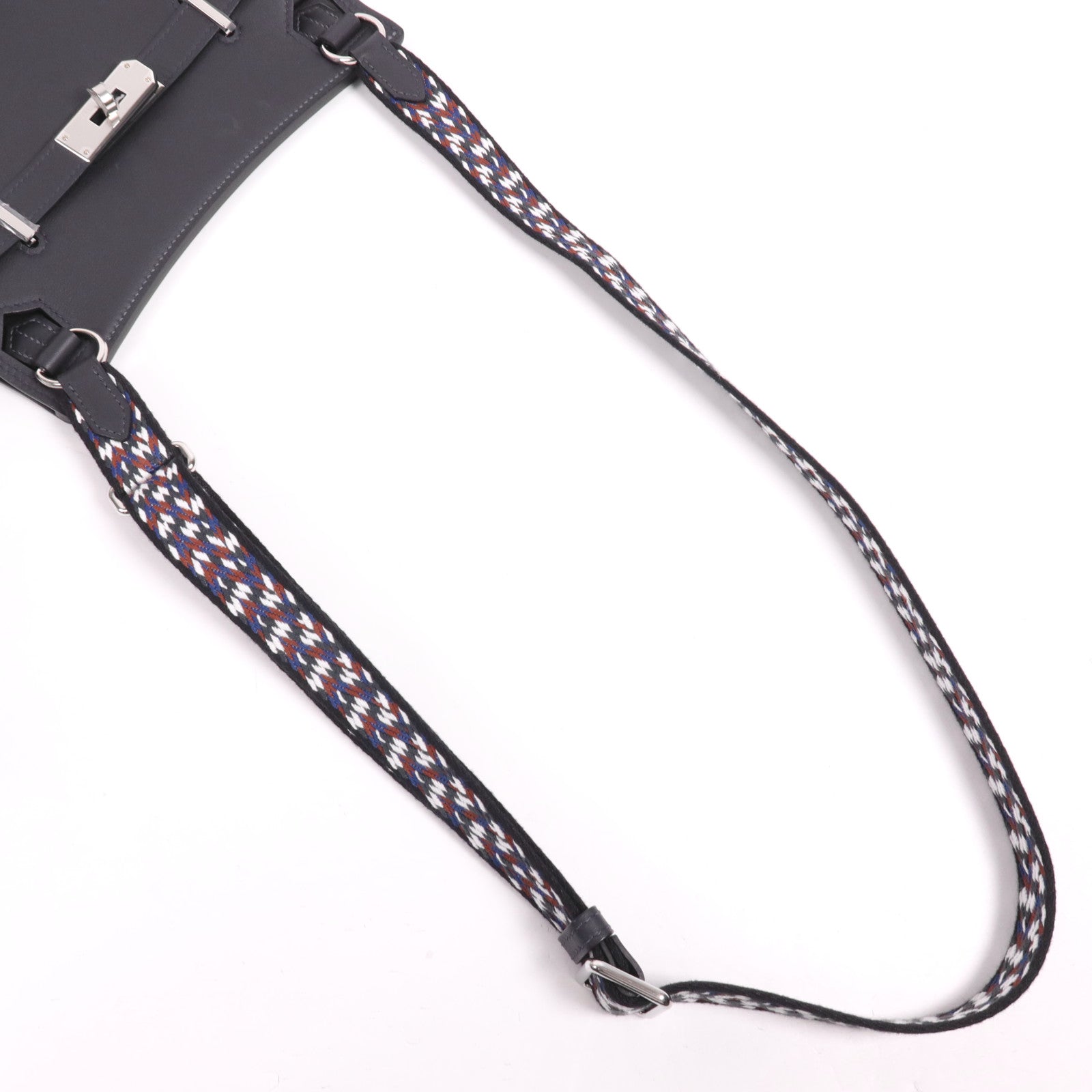 HERMES Swift皮革Mini Jypsiere銀扣肩背袋Caban