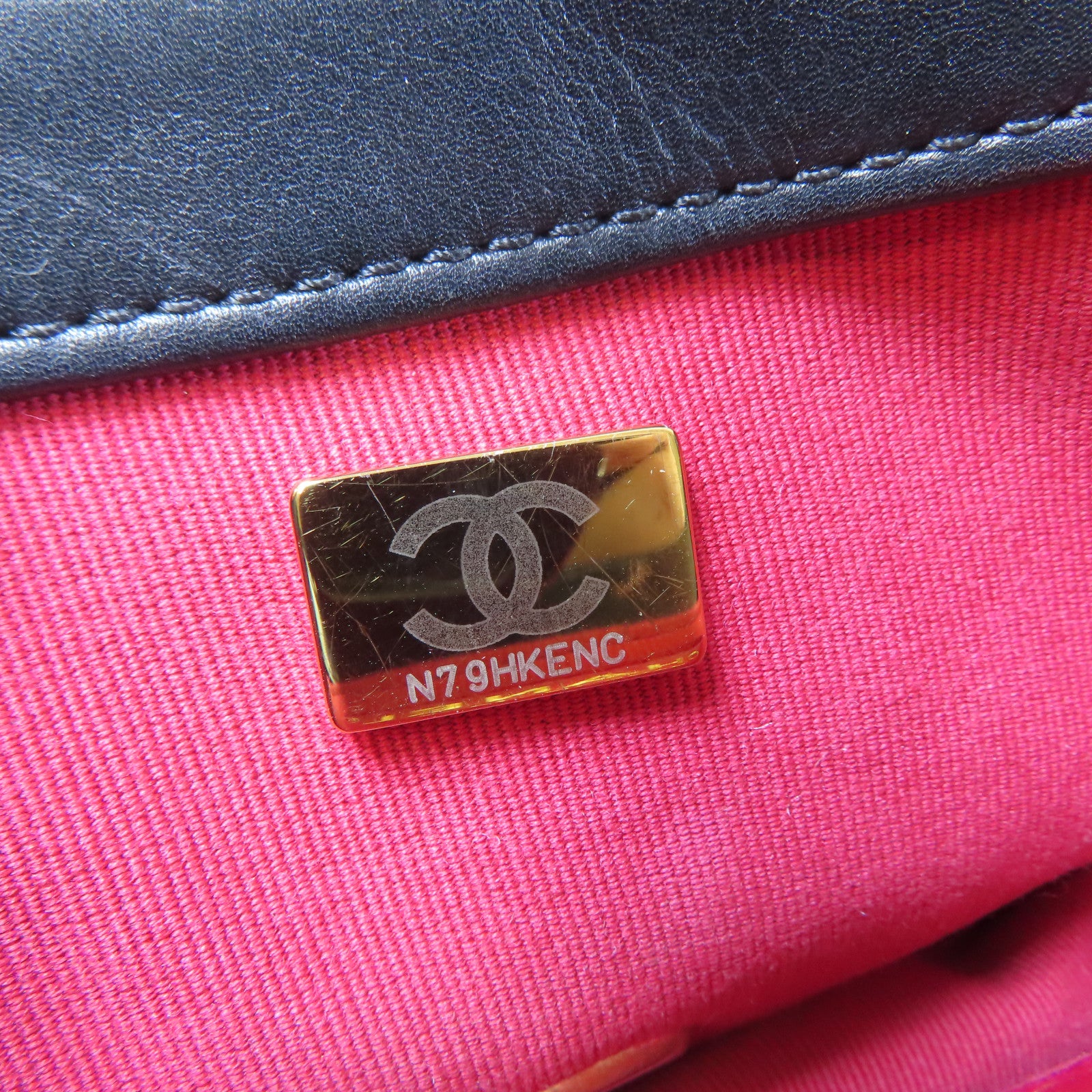 CHANEL 【激減優惠】菱格羊皮皮革Saddle Bag金扣鏈帶手挽肩背兩用袋黑色