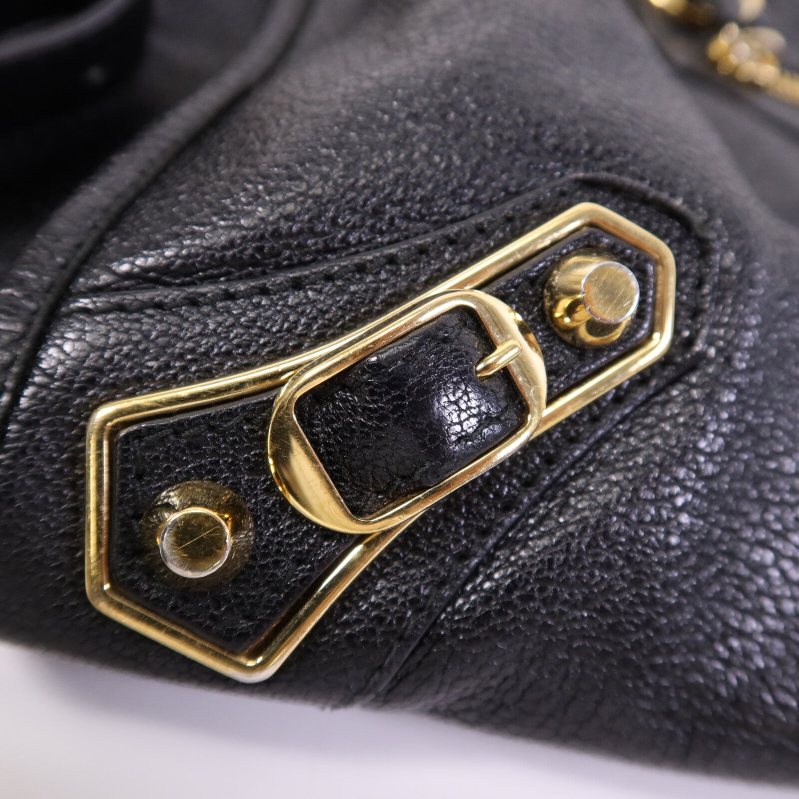 BALENCIAGA 牛皮皮革City金扣肩背袋