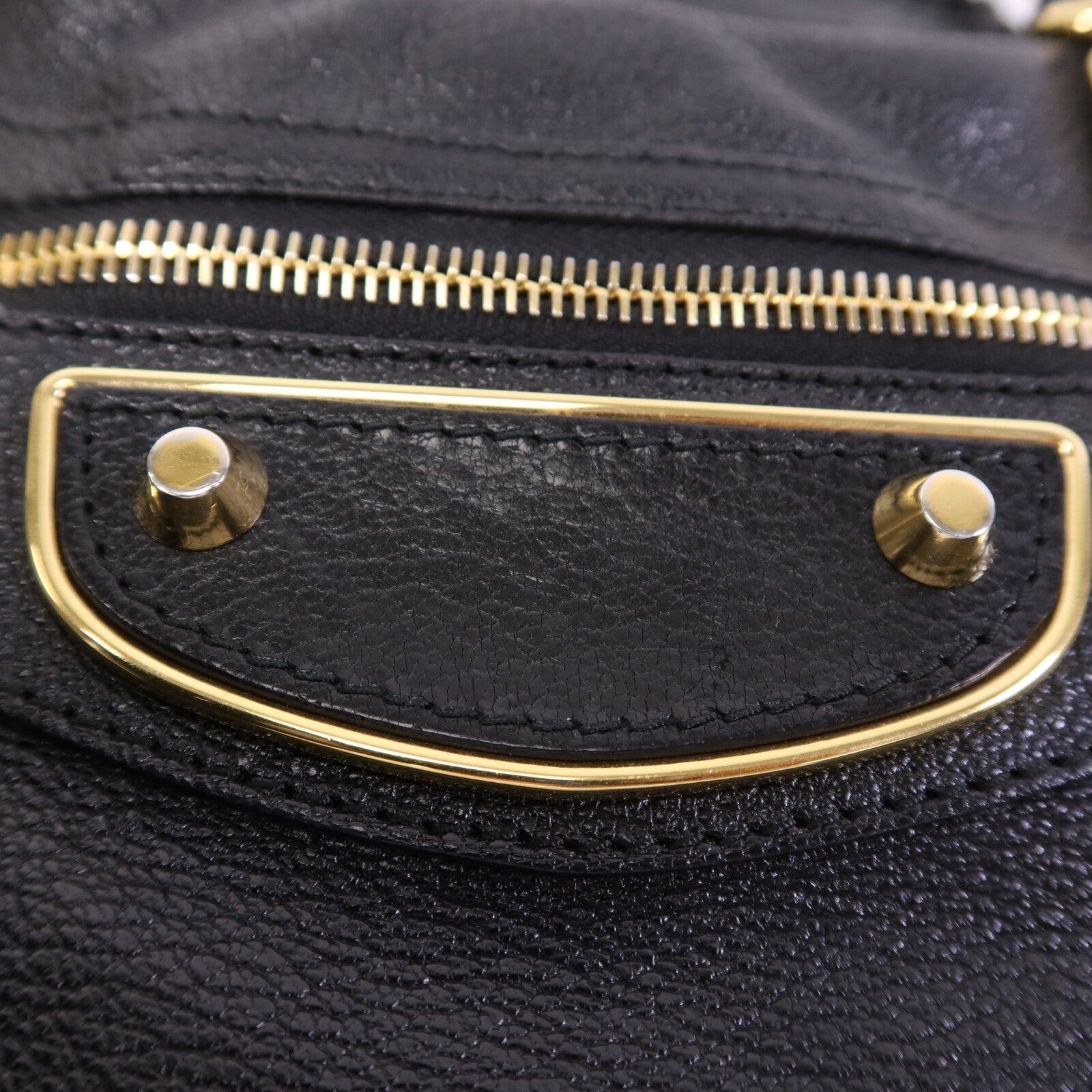 BALENCIAGA 牛皮皮革City金扣肩背袋