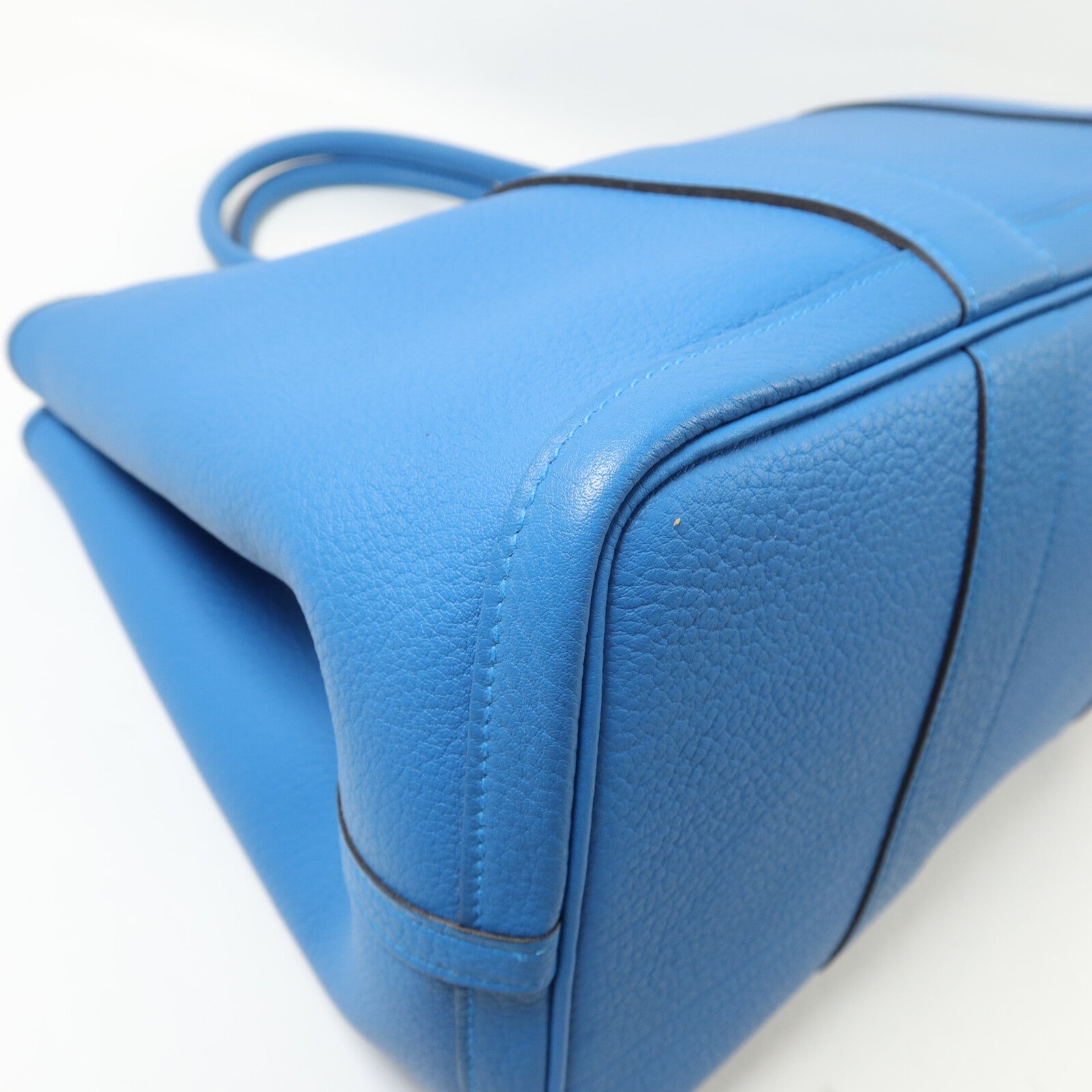 HERMES Negonda皮革Garden Party PM手挽袋Bleu Zanzibar