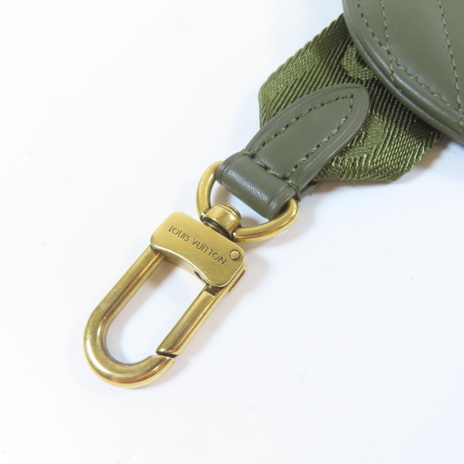 LOUIS VUITTON 牛皮皮革New Wave Multi Pochette金扣手挽肩背兩用袋綠色