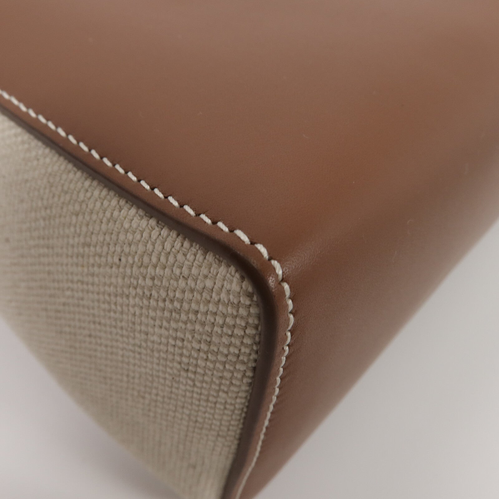 Loro Piana 帆布/牛皮皮革Extra Pocket L27手挽肩背兩用袋