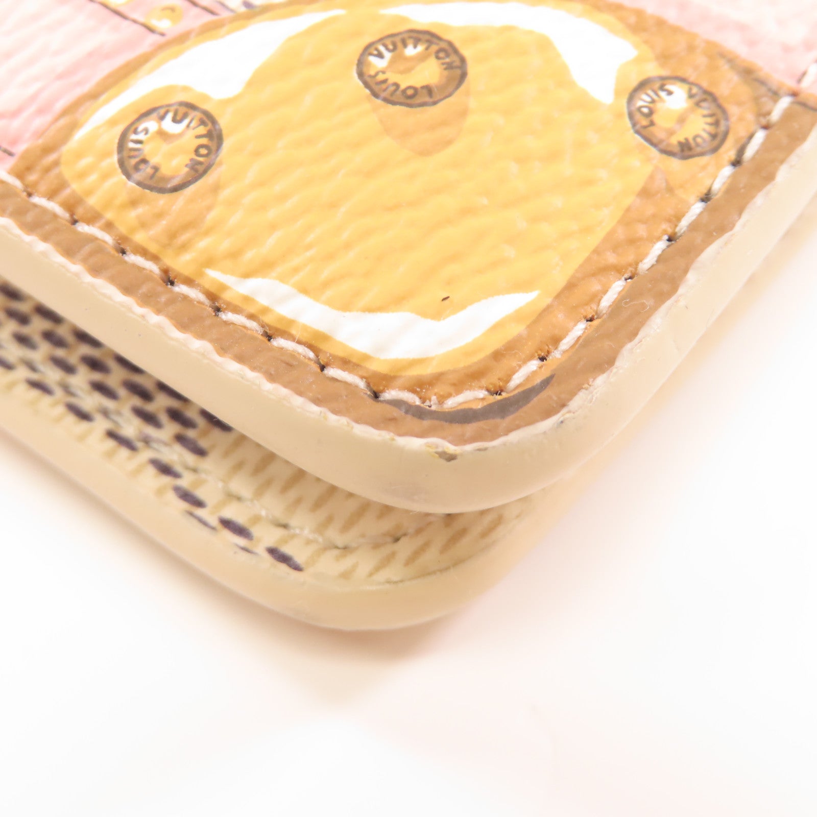 LOUIS VUITTON Damier Azur Pochette Weekend金扣鏈帶肩背袋粉紅色